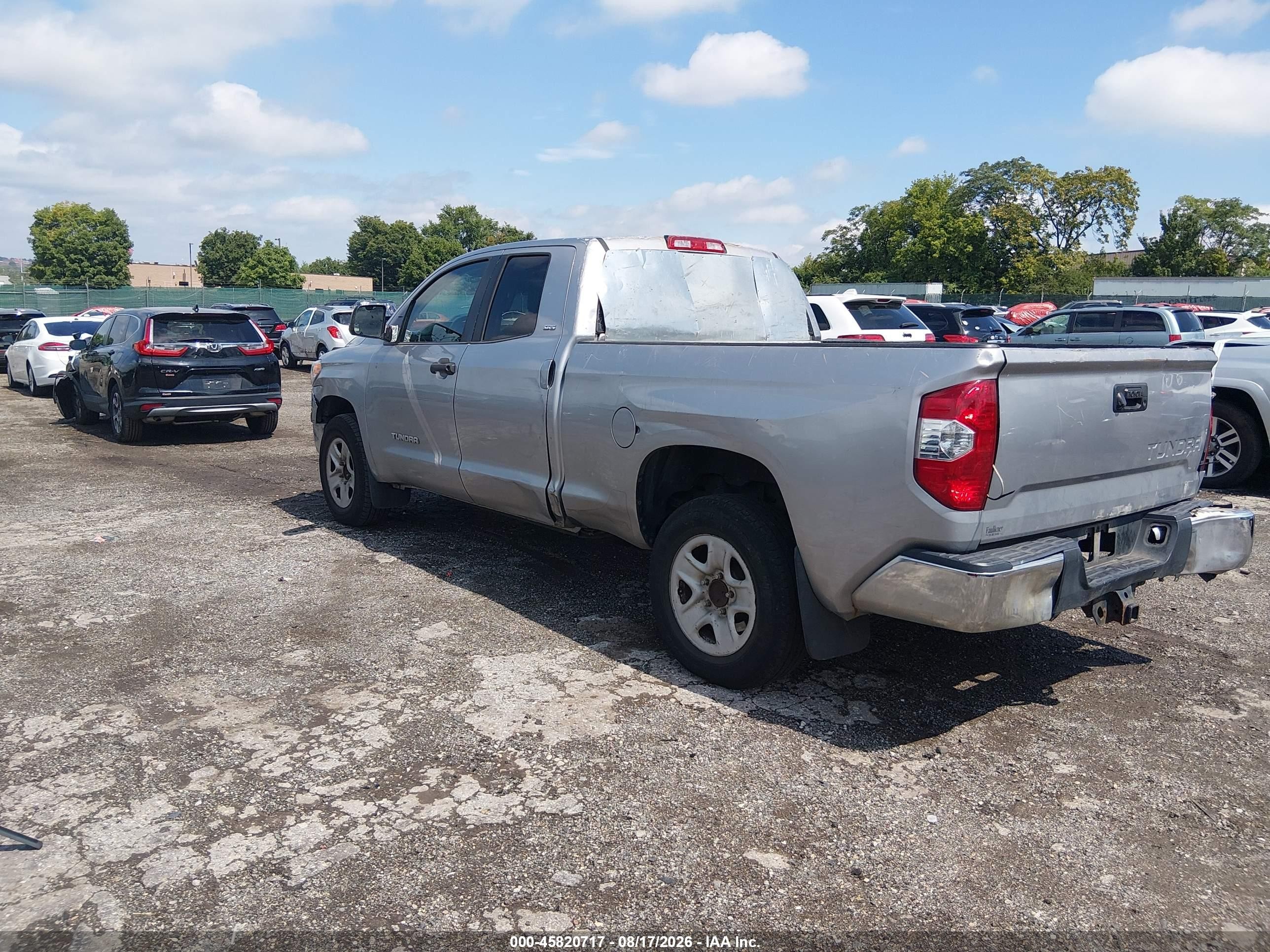 2014 Toyota Tundra Sr5 4.6l V8 Silver vin: 5TFRM5F11EX073711