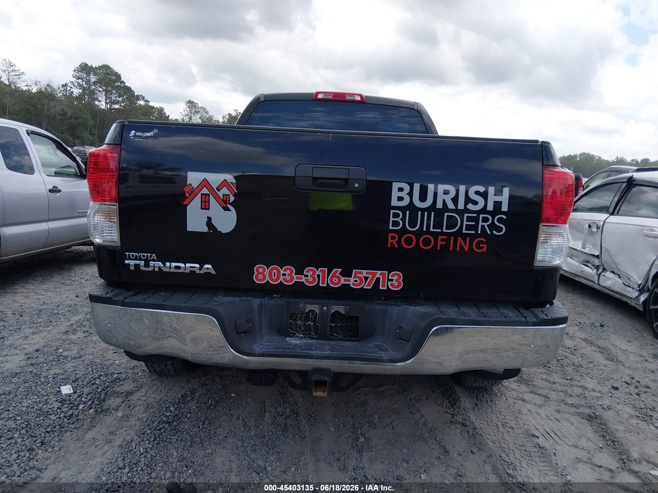 2010 Toyota Tundra Grade 4.6l V8 Black vin: 5TFRM5F12AX006075