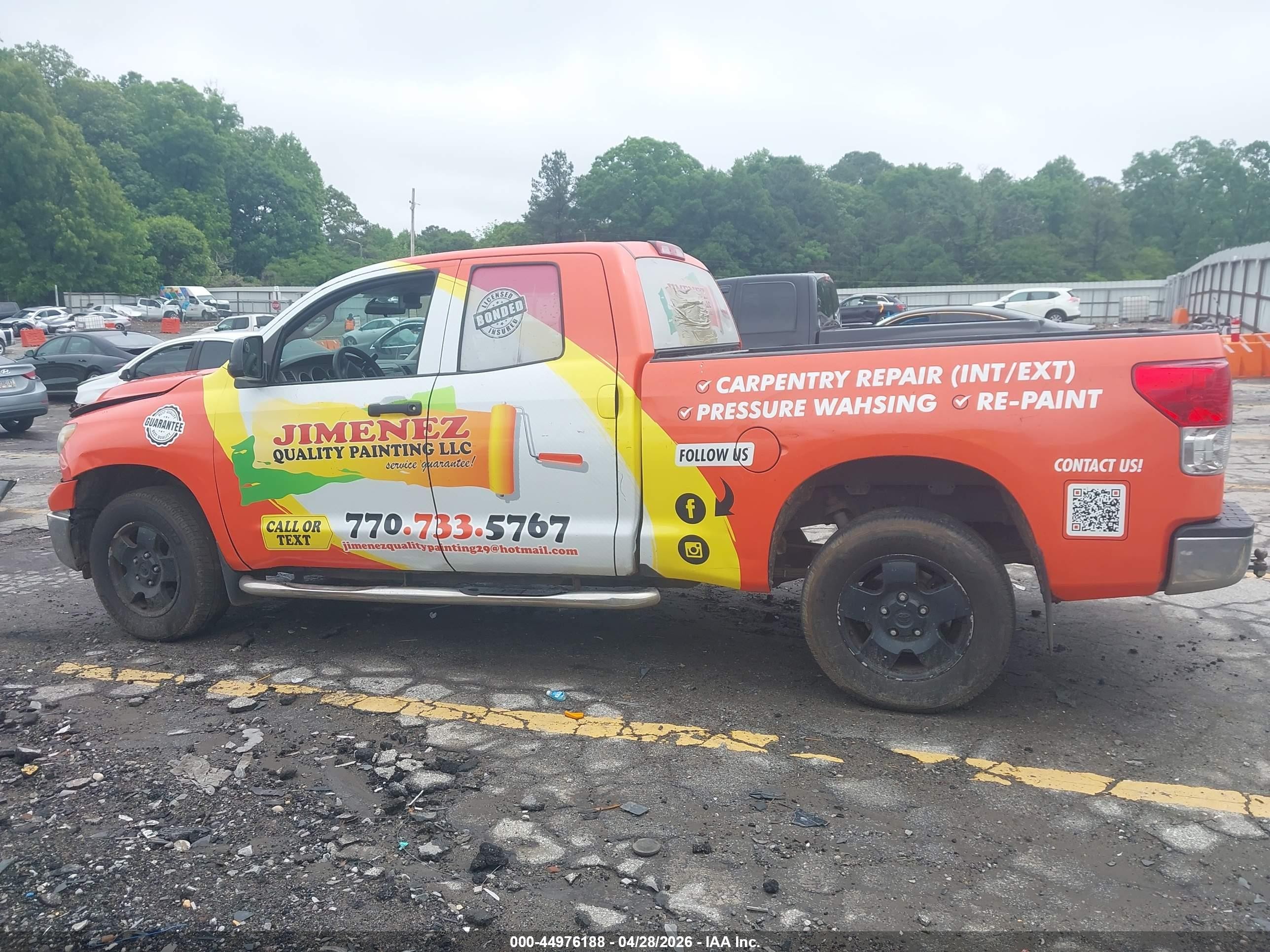 2011 Toyota Tundra Grade 4.6l V8 Orange vin: 5TFRM5F12BX023895