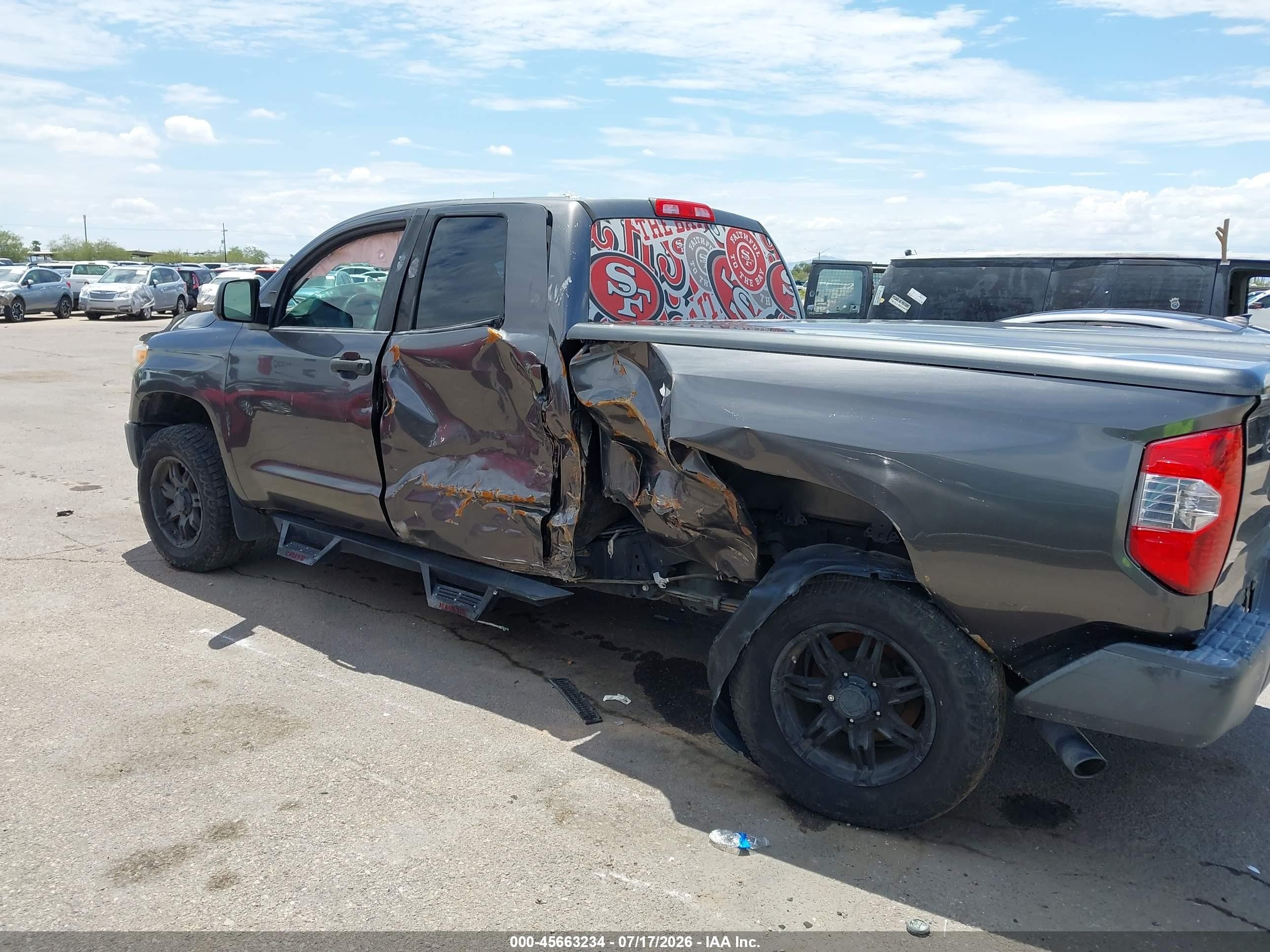2014 Toyota Tundra Sr 4.6l V8 Gray vin: 5TFRM5F12EX072129