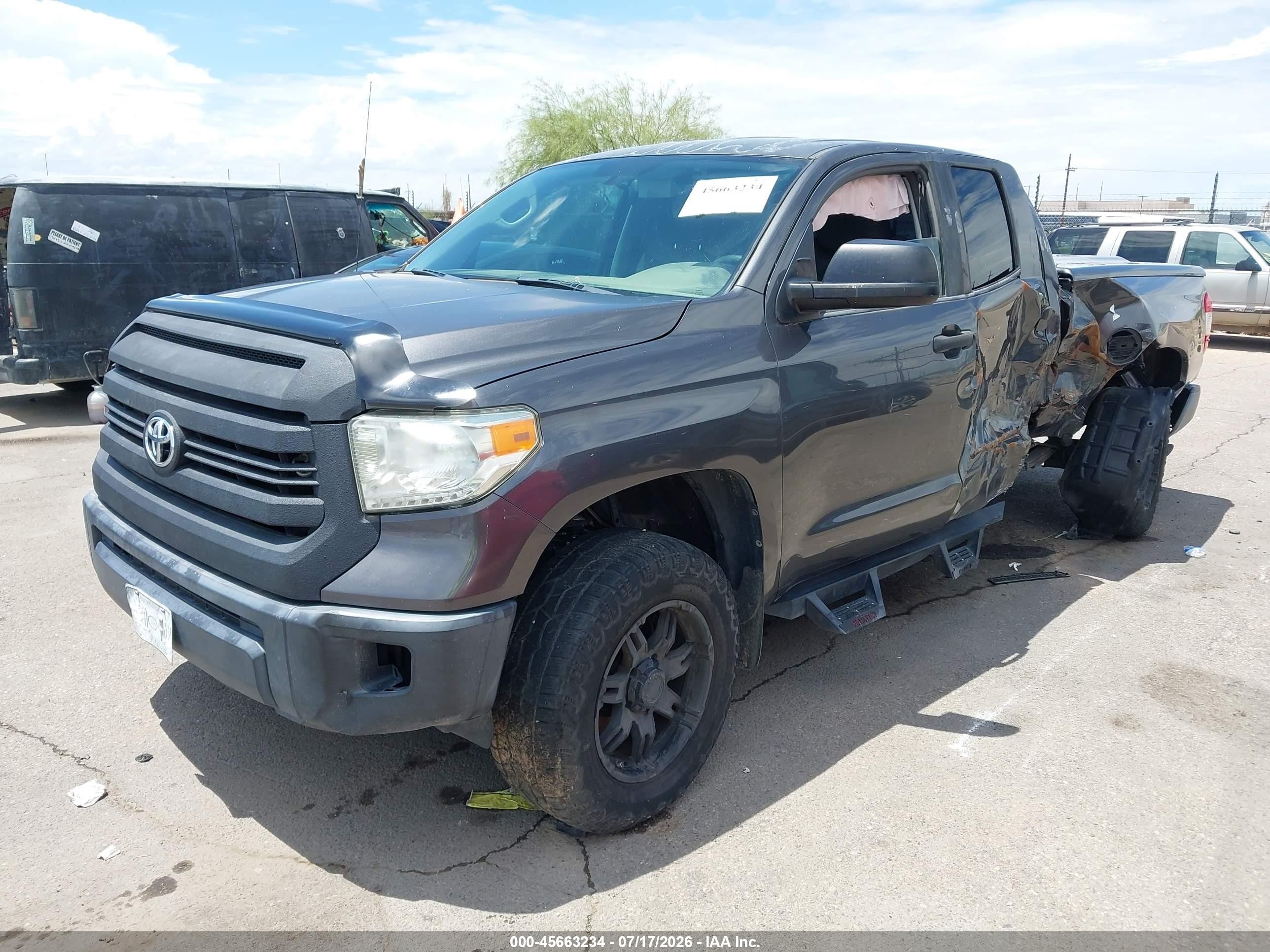 2014 Toyota Tundra Sr 4.6l V8 Gray vin: 5TFRM5F12EX072129
