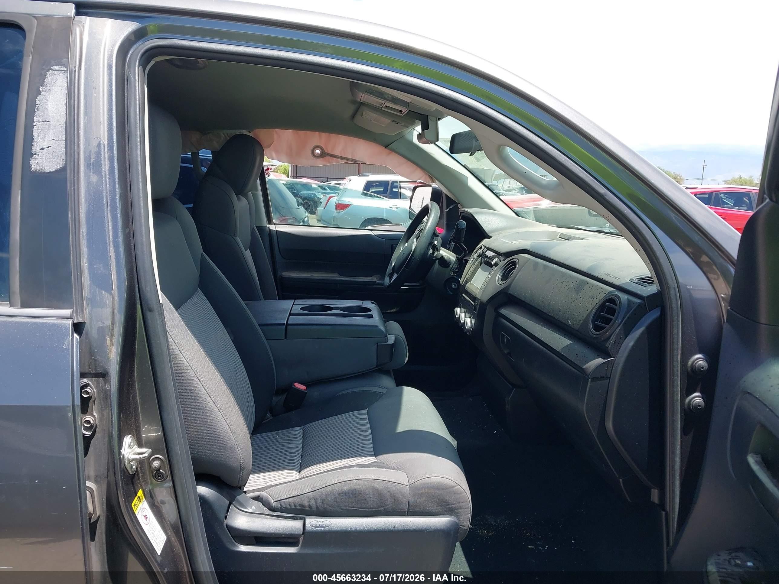2014 Toyota Tundra Sr 4.6l V8 Gray vin: 5TFRM5F12EX072129