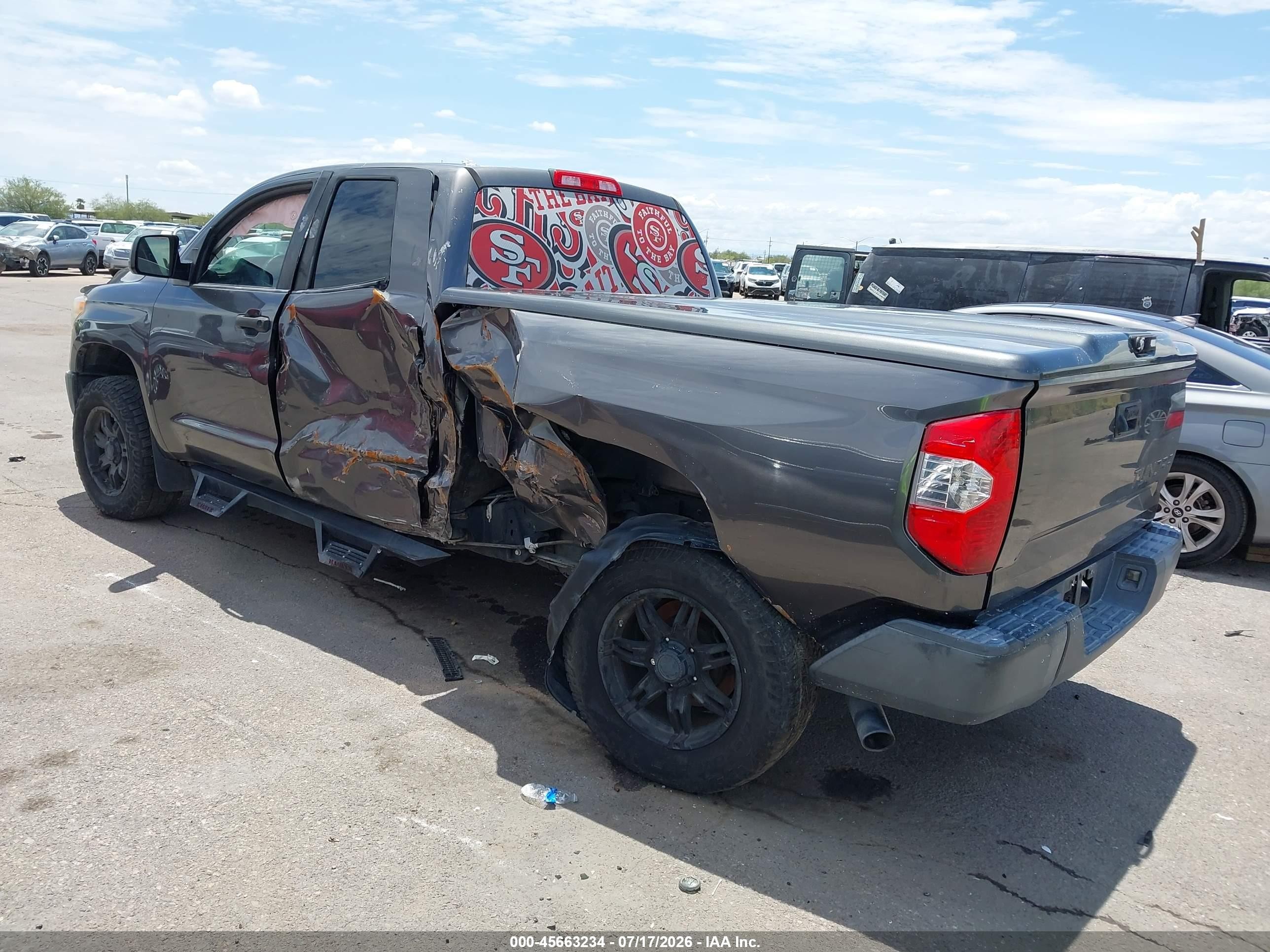 2014 Toyota Tundra Sr 4.6l V8 Gray vin: 5TFRM5F12EX072129