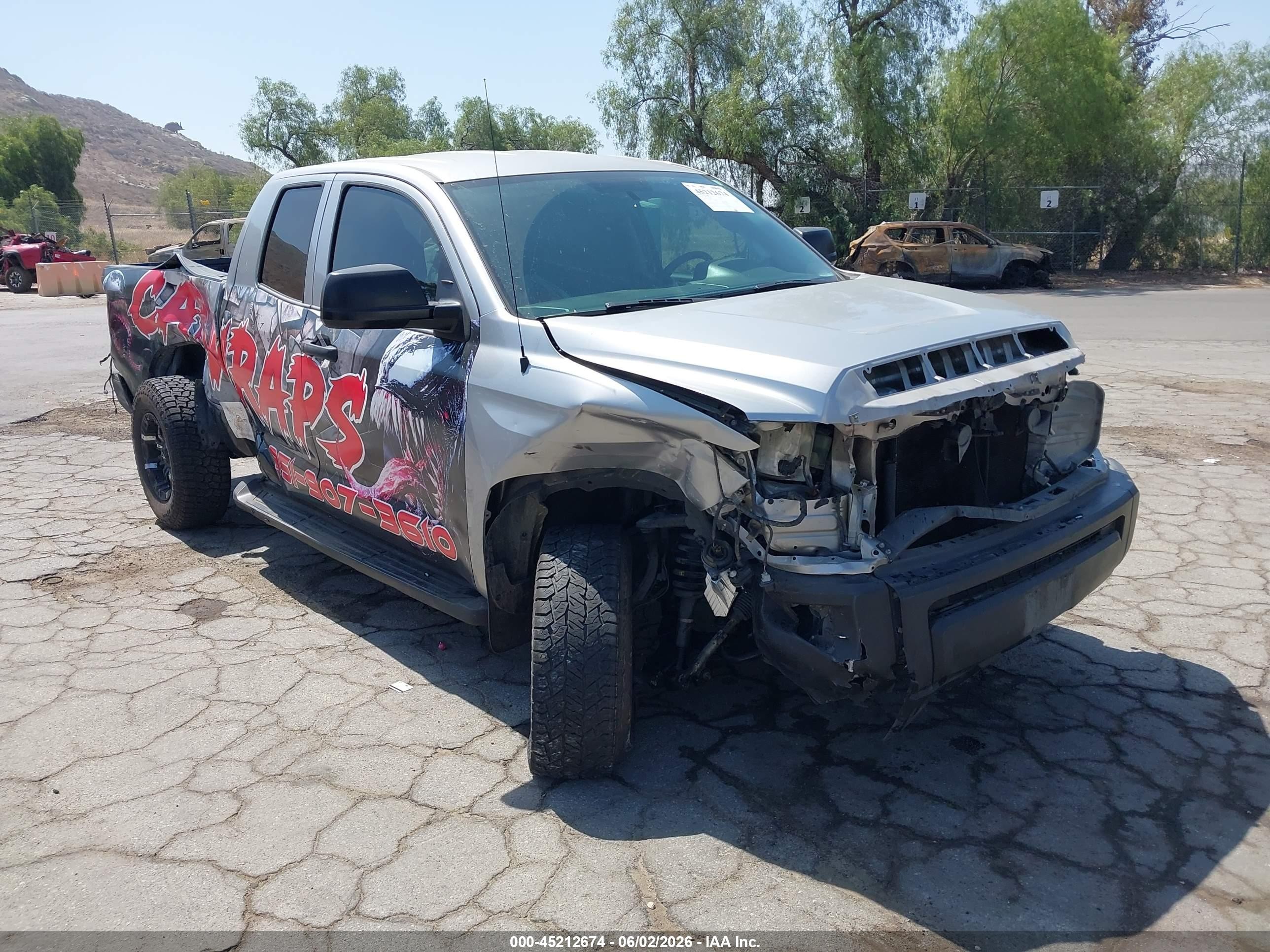 2015 Toyota Tundra Sr 4.6l V8 Silver vin: 5TFRM5F12FX088915
