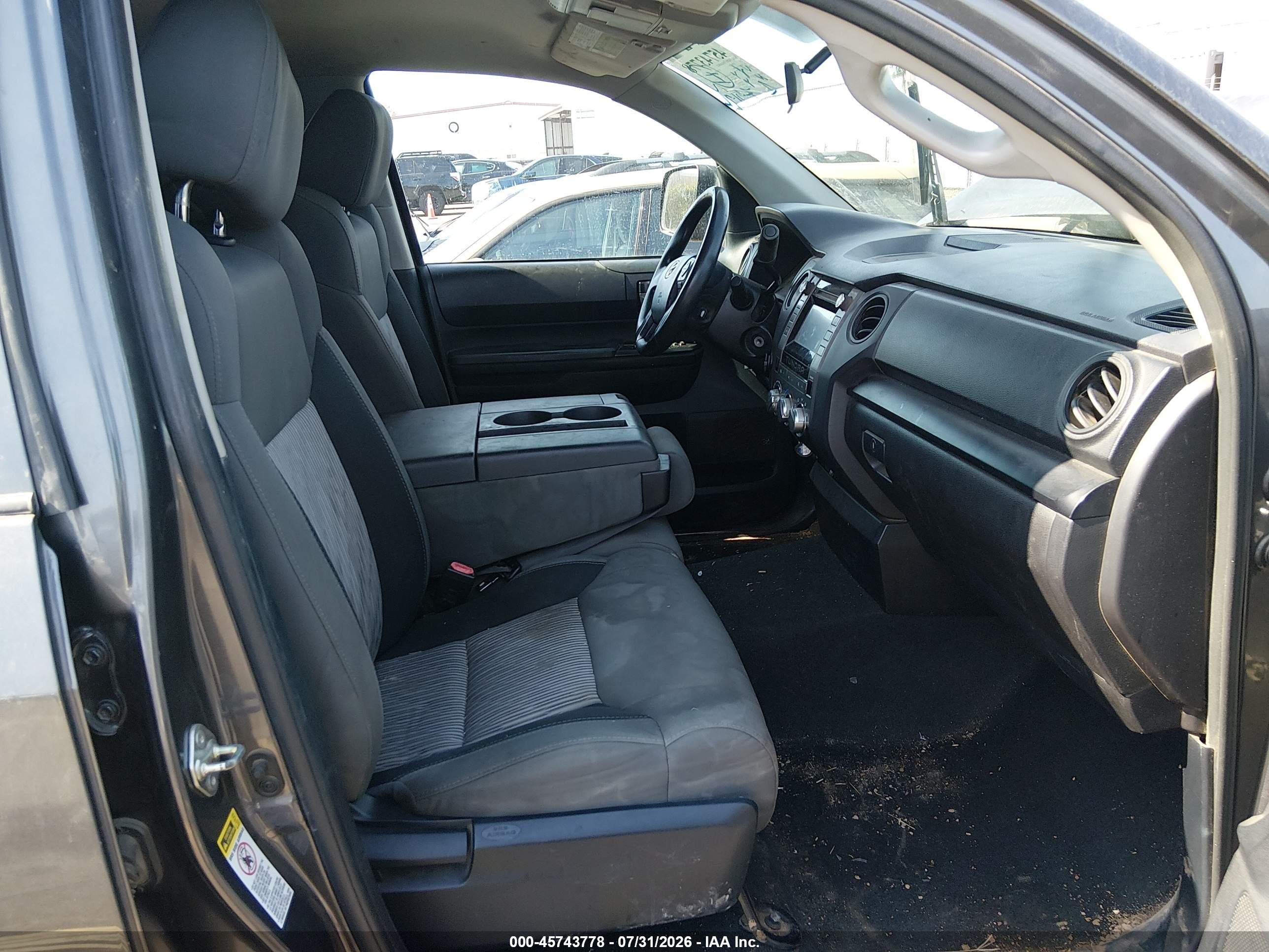 2015 Toyota Tundra Sr 4.6l V8 Gray vin: 5TFRM5F12FX090440