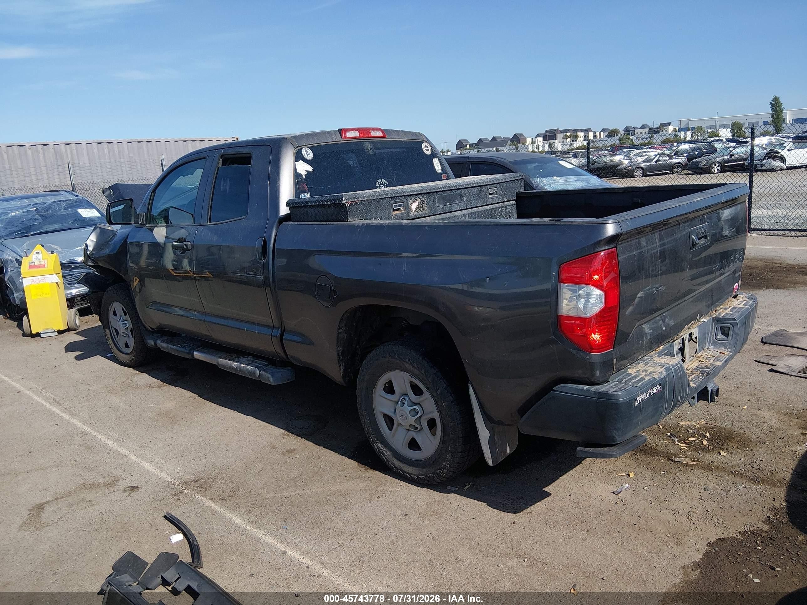 2015 Toyota Tundra Sr 4.6l V8 Gray vin: 5TFRM5F12FX090440