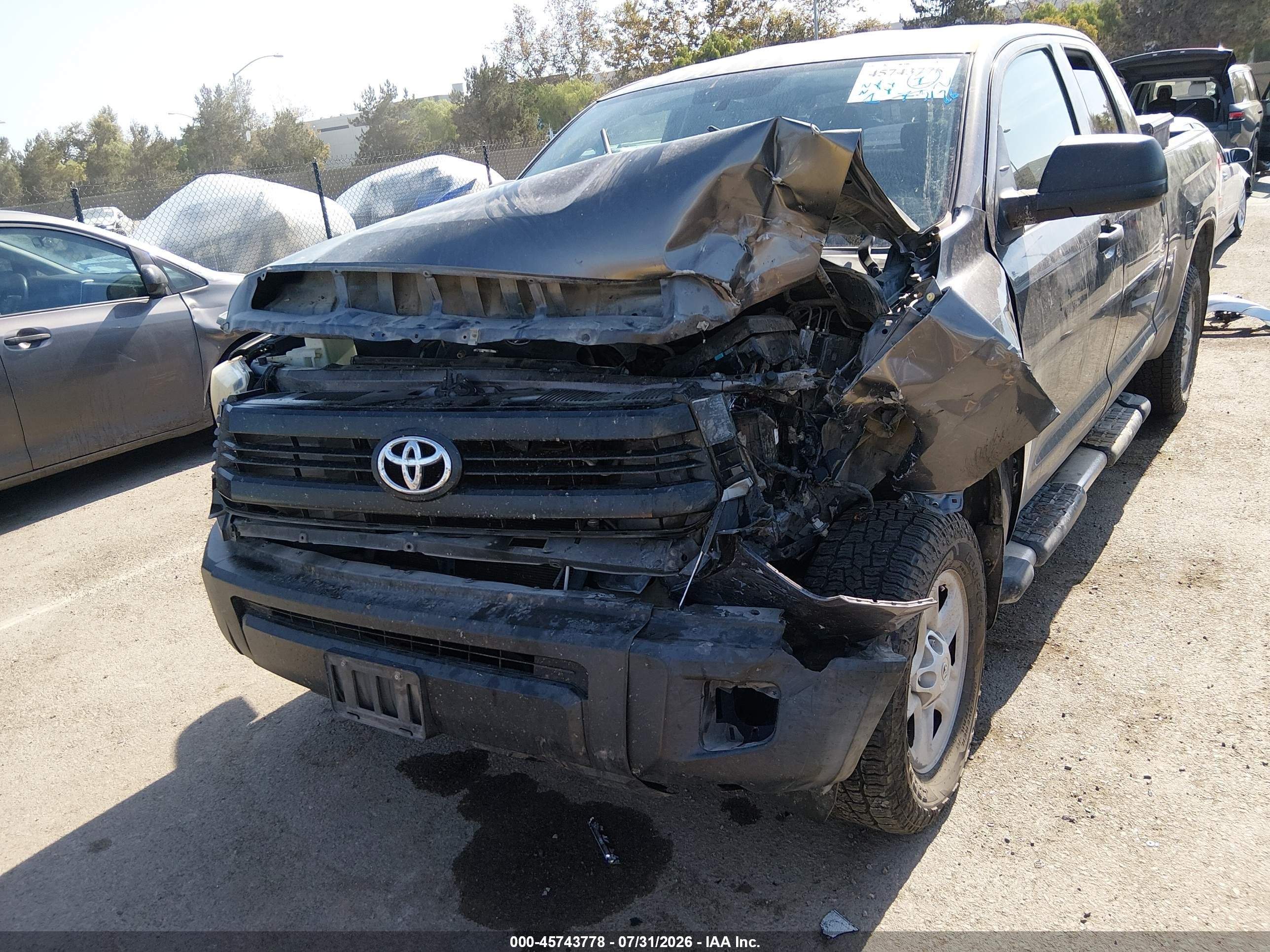 2015 Toyota Tundra Sr 4.6l V8 Gray vin: 5TFRM5F12FX090440