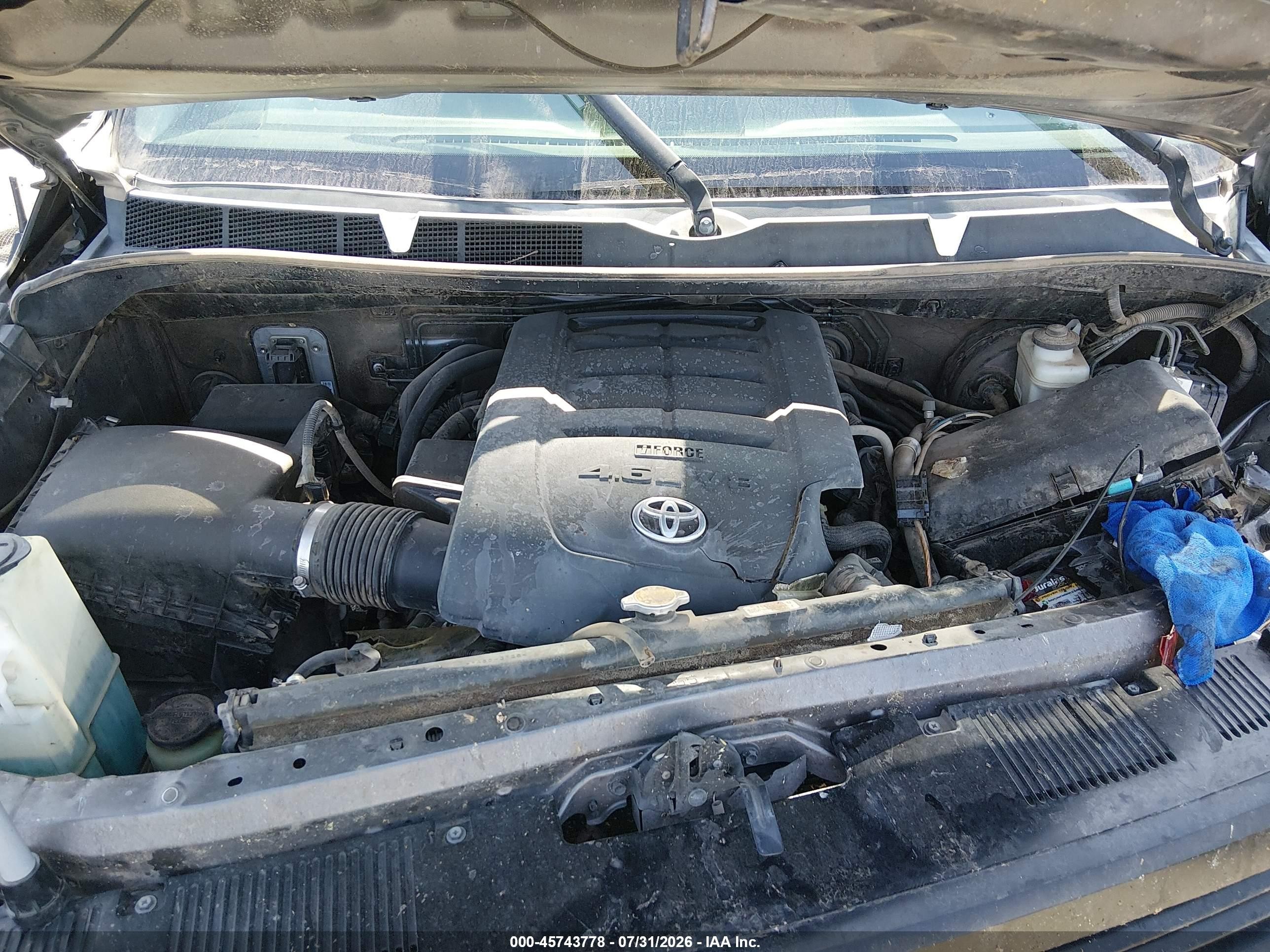 2015 Toyota Tundra Sr 4.6l V8 Gray vin: 5TFRM5F12FX090440