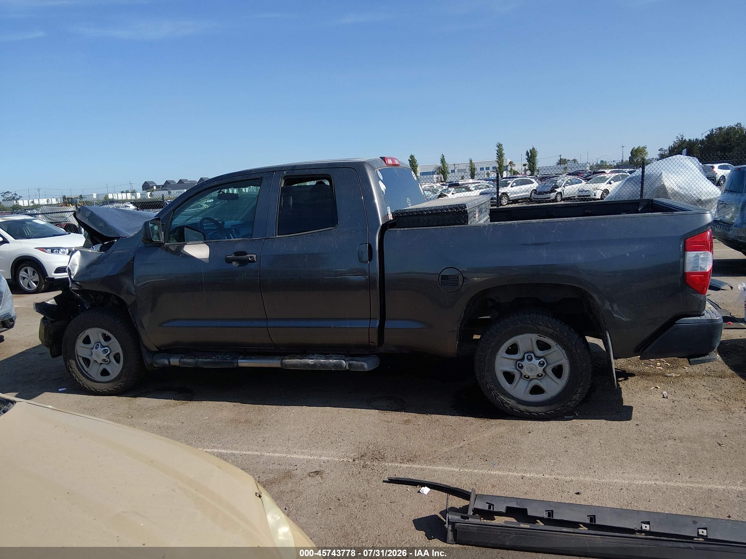 2015 Toyota Tundra Sr 4.6l V8 Gray vin: 5TFRM5F12FX090440