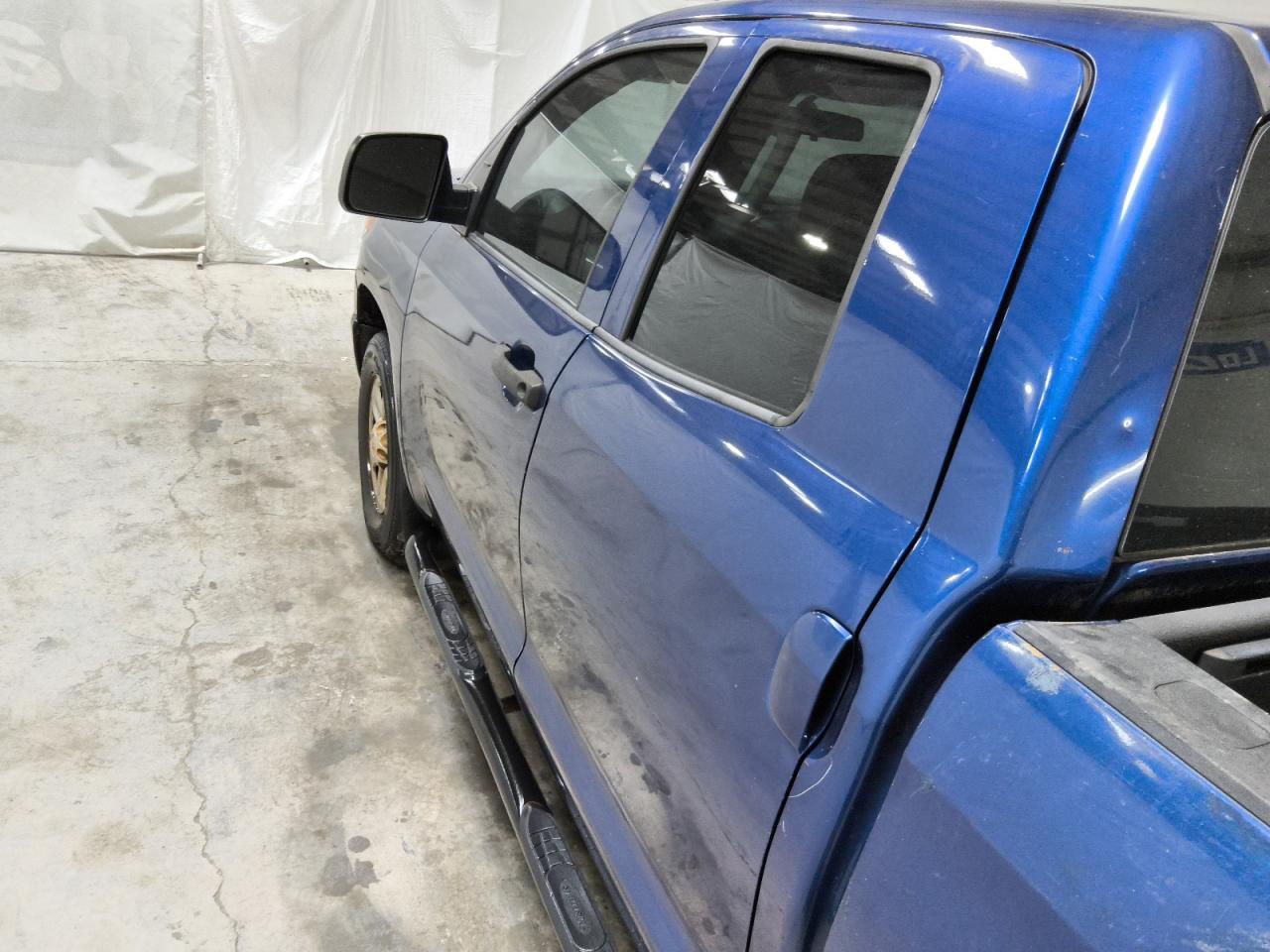 2015 Toyota Tundra Sr Blue vin: 5TFRM5F12FX090518 Damage: Left Rear Door, Misaligned, Repair Required