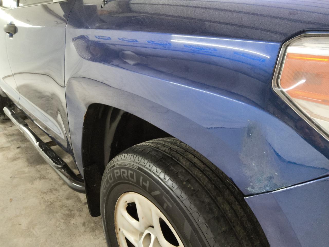 2015 Toyota Tundra Sr Blue vin: 5TFRM5F12FX090518 Damage: Right Front Fender, Multiple Dents/Paint Damage, 2