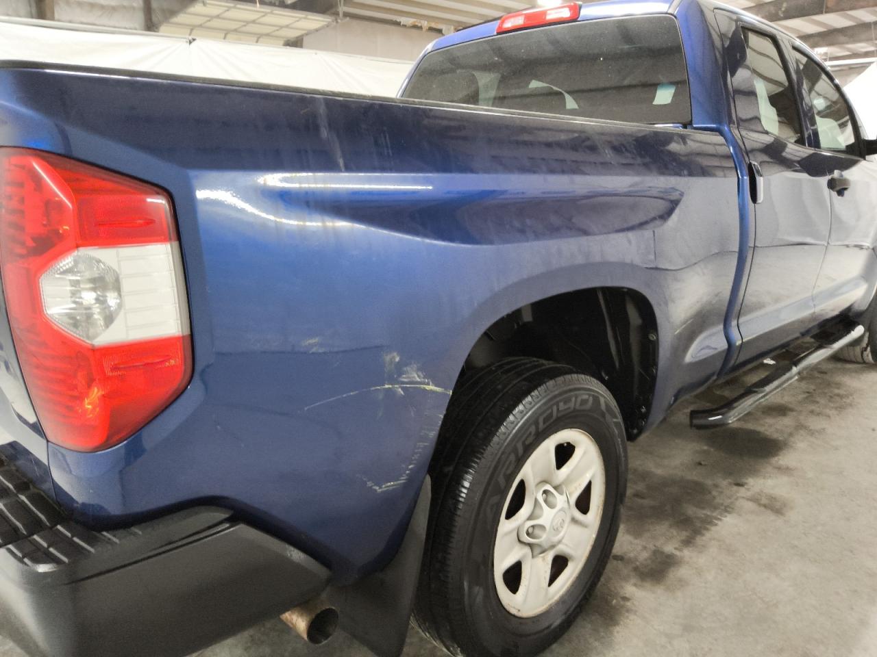 2015 Toyota Tundra Sr Blue vin: 5TFRM5F12FX090518 Damage: Right Bed Side, Dent(S) W/ Paint Dmg, 9 To 10 Inches