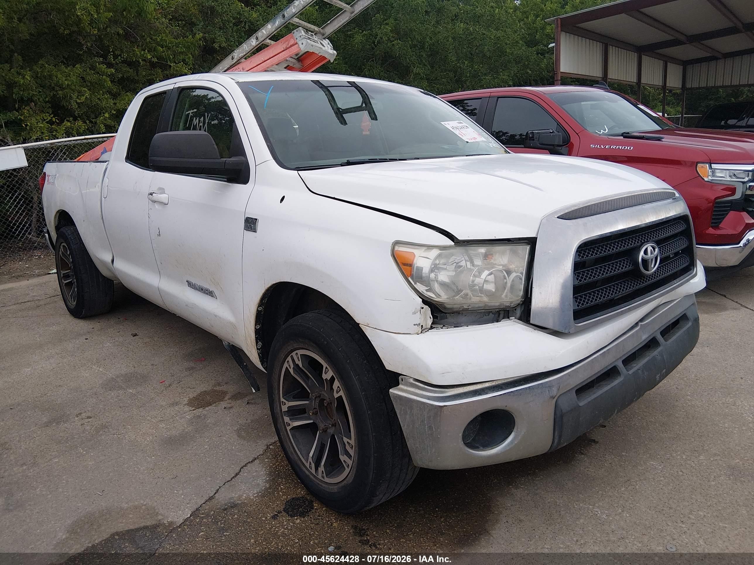 2010 Toyota Tundra Grade 4.6l V8 White vin: 5TFRM5F13AX008479