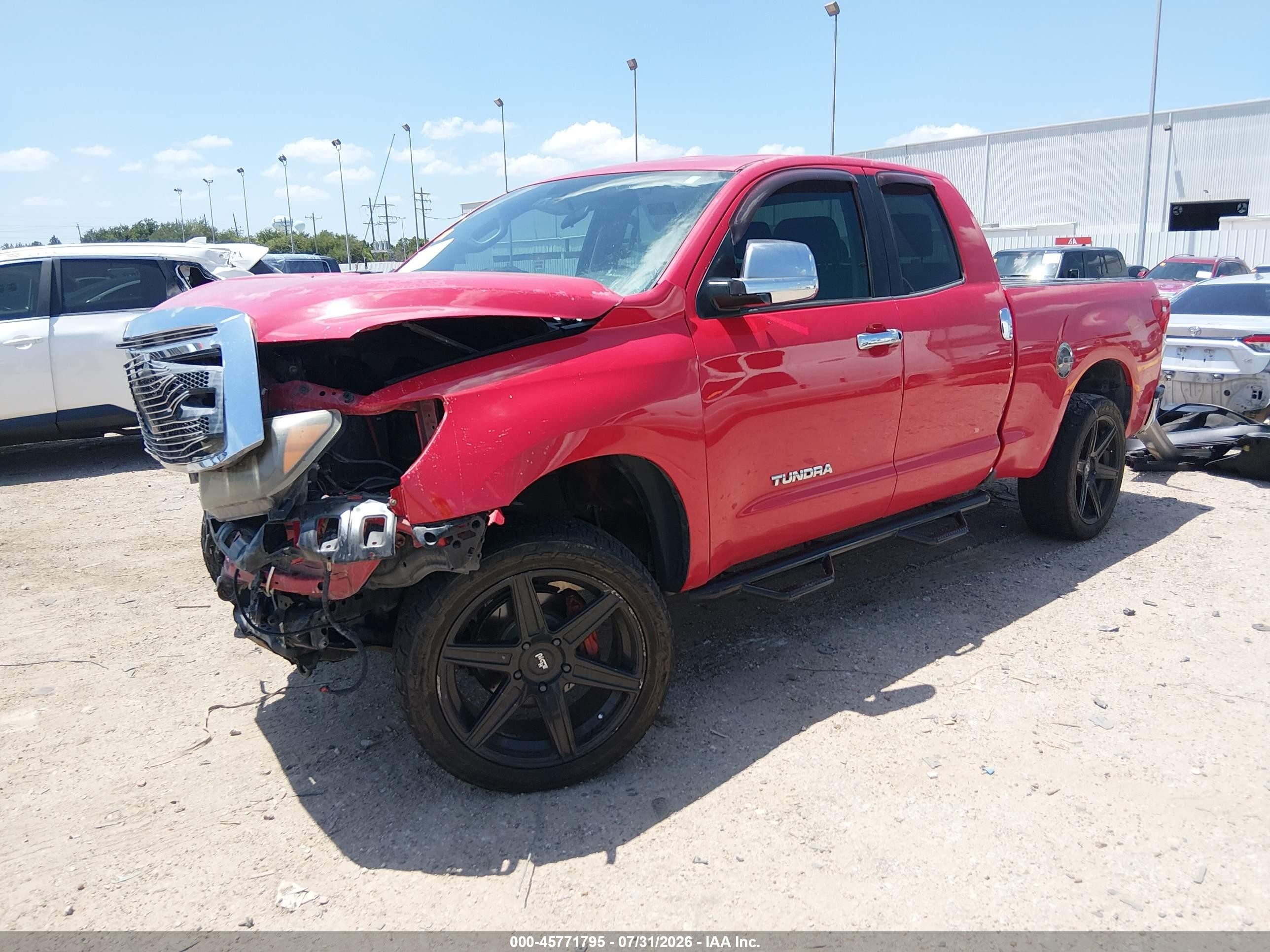 2010 Toyota Tundra Grade 4.6l V8 Red vin: 5TFRM5F13AX015061