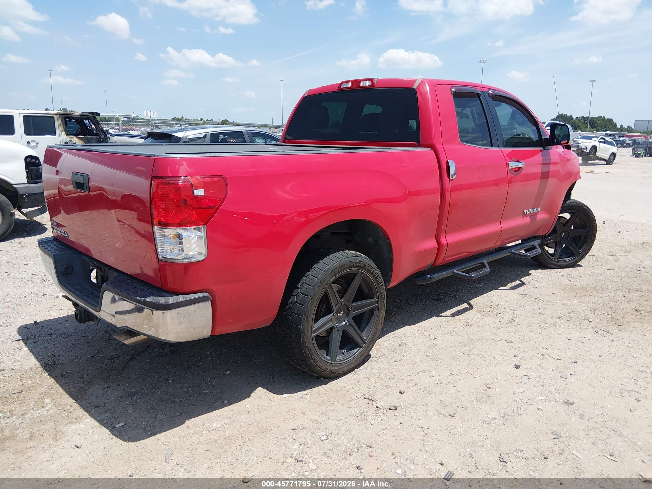 2010 Toyota Tundra Grade 4.6l V8 Red vin: 5TFRM5F13AX015061