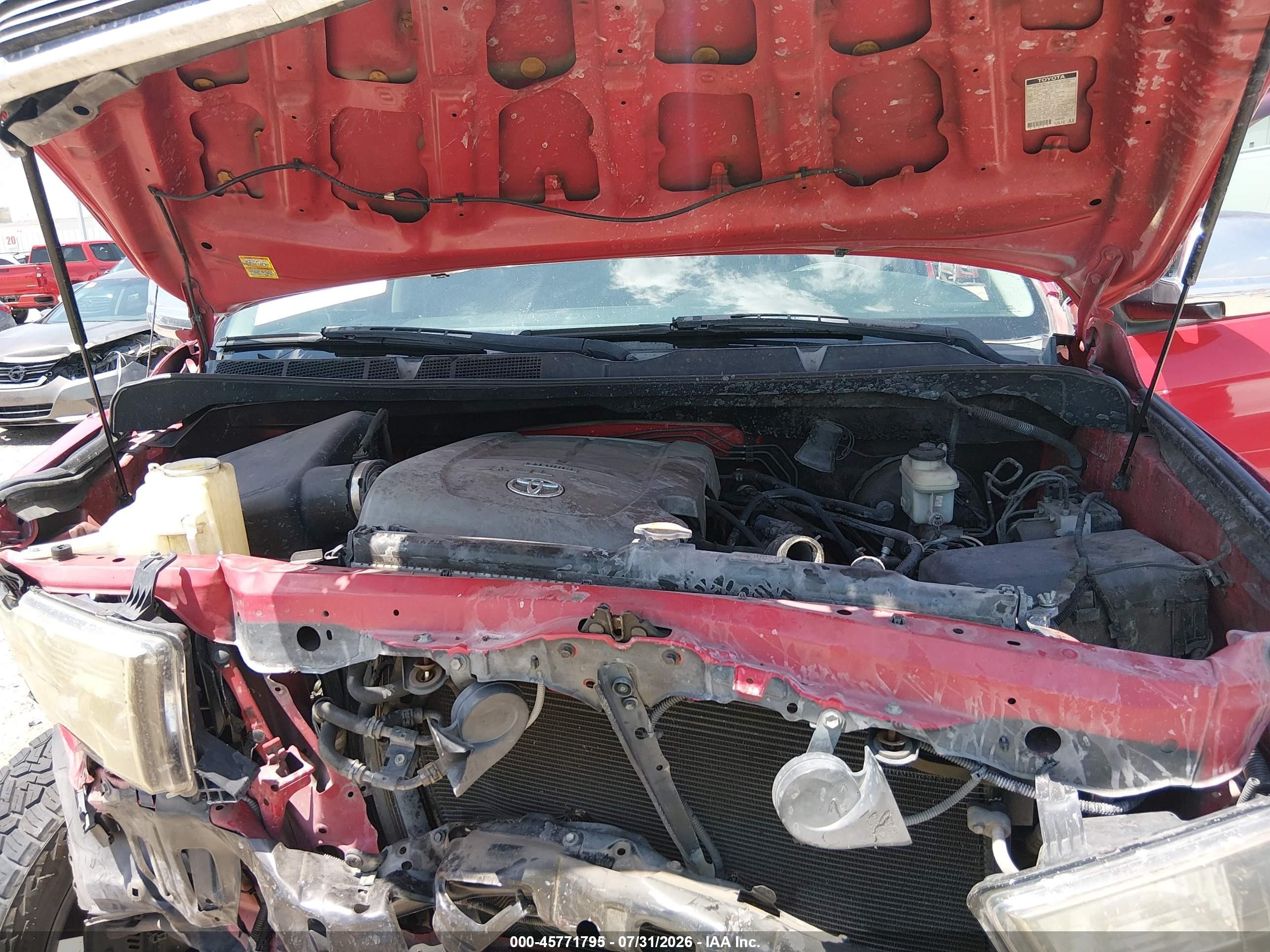 2010 Toyota Tundra Grade 4.6l V8 Red vin: 5TFRM5F13AX015061