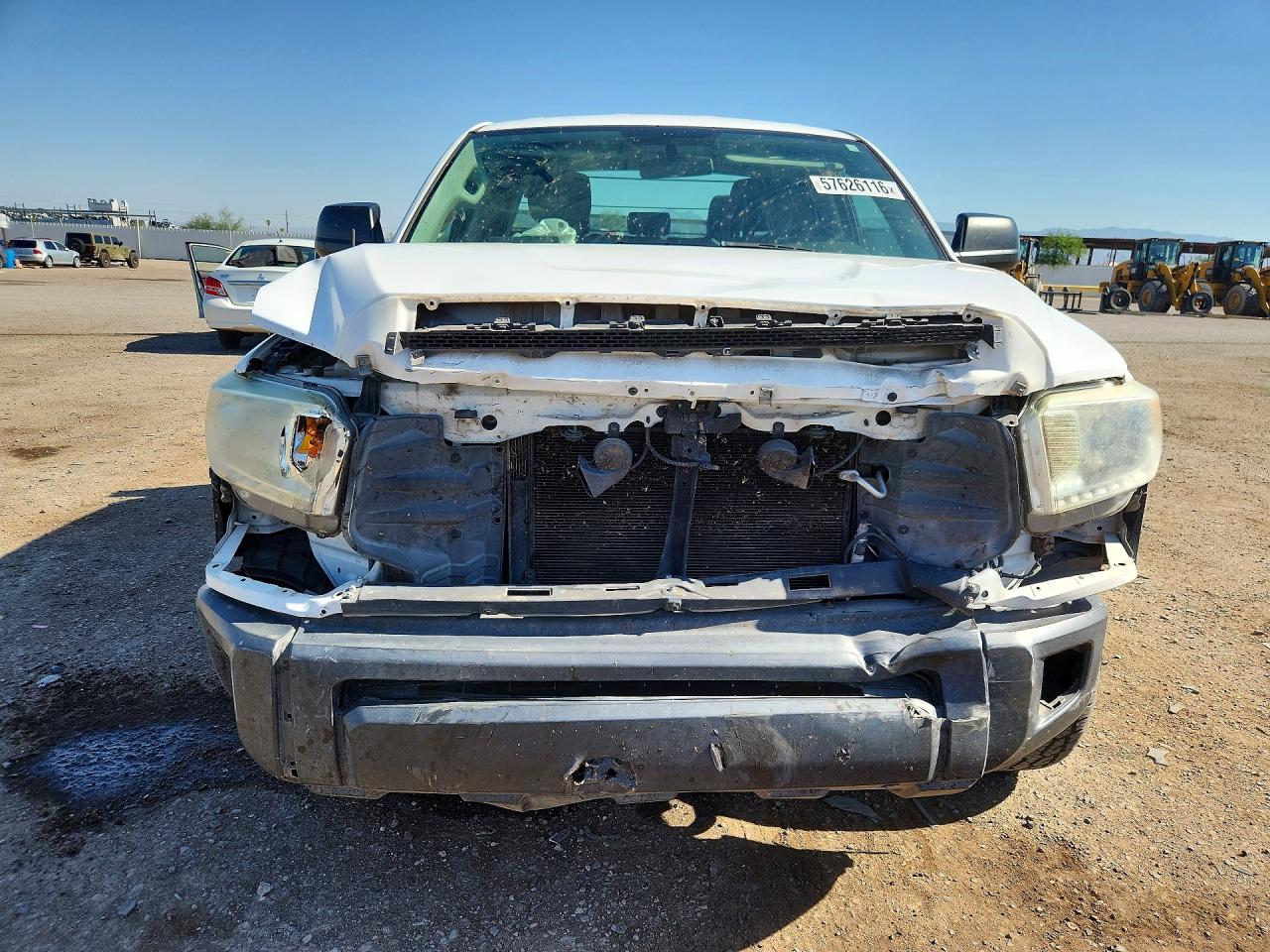 2014 Toyota Tundra Sr White vin: 5TFRM5F14EX075324