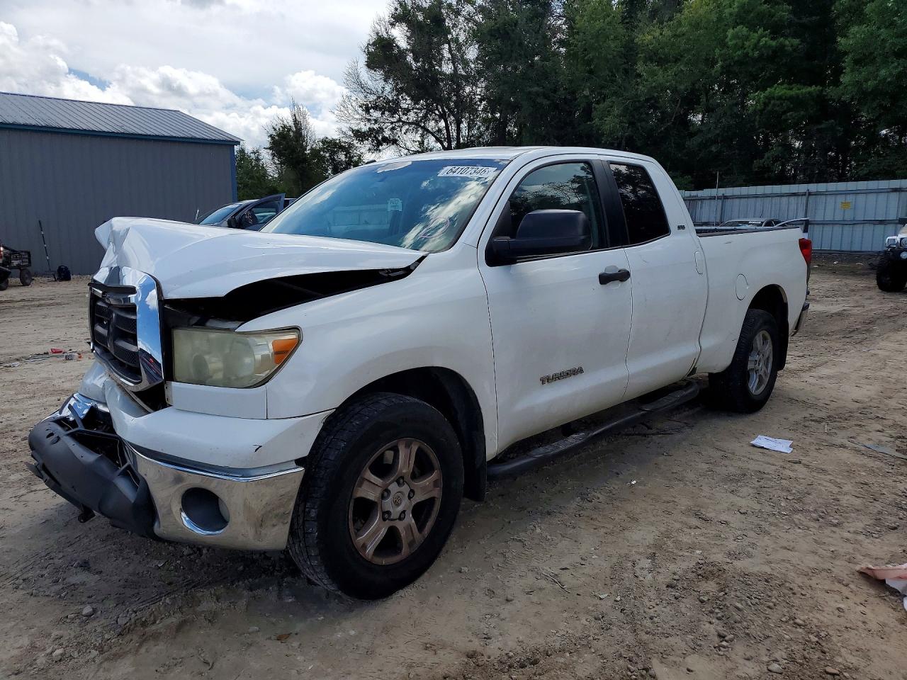 2011 Toyota Tundra Double Cab Sr5 White vin: 5TFRM5F15BX035989