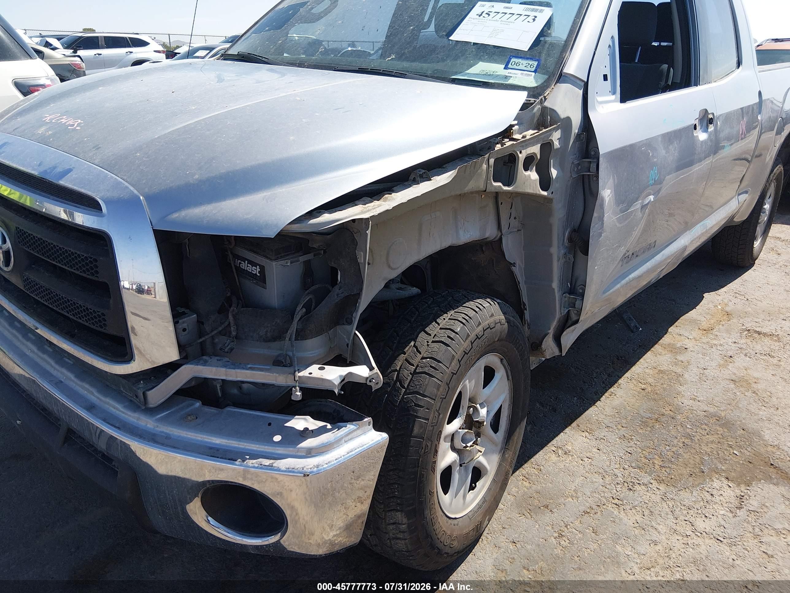 2012 Toyota Tundra Grade 4.6l V8 Silver vin: 5TFRM5F15CX045617