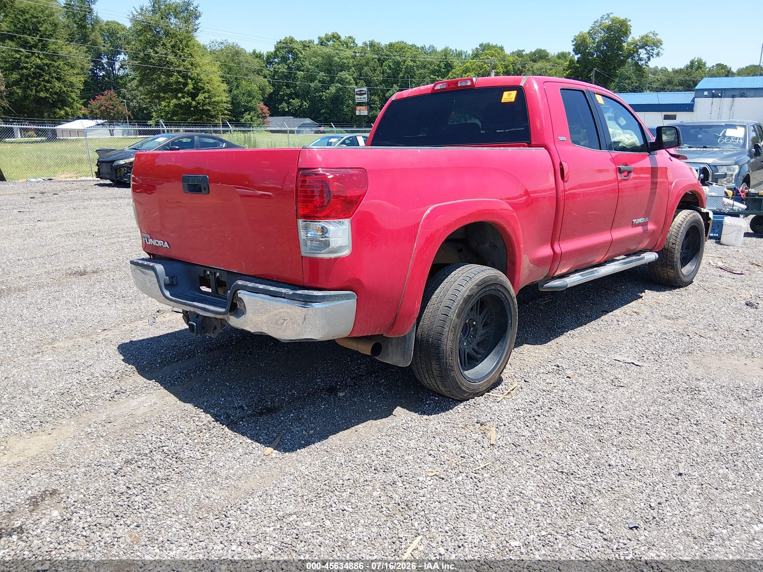 2010 Toyota Tundra Grade 4.6l V8 Red vin: 5TFRM5F16AX019556