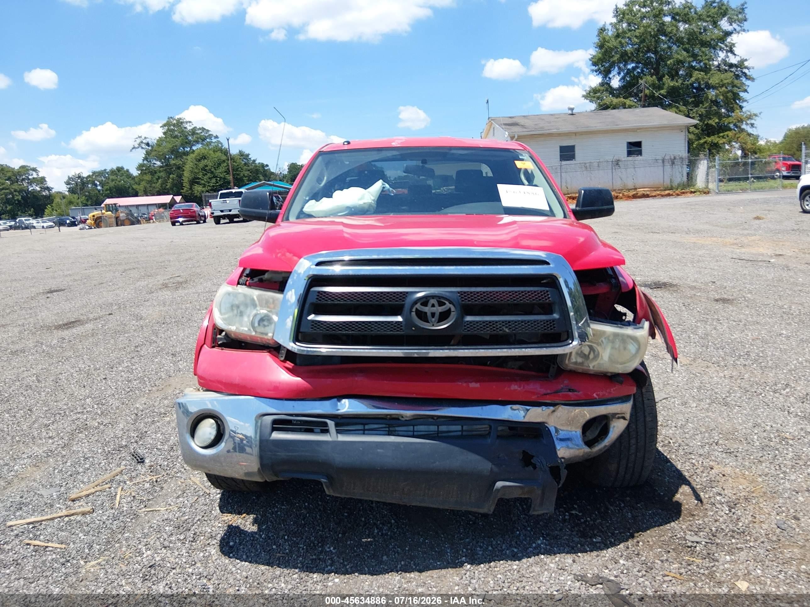2010 Toyota Tundra Grade 4.6l V8 Red vin: 5TFRM5F16AX019556