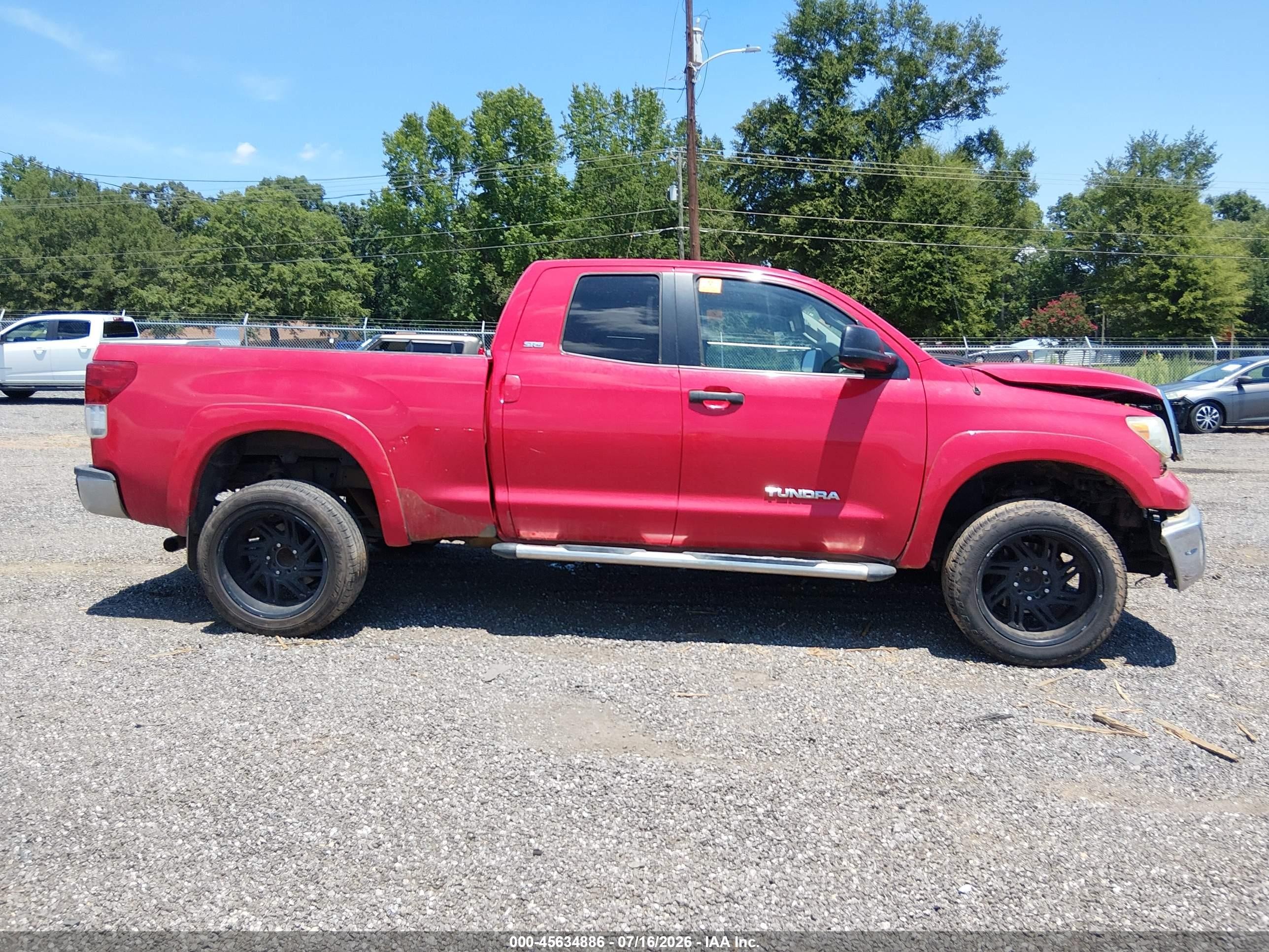 2010 Toyota Tundra Grade 4.6l V8 Red vin: 5TFRM5F16AX019556