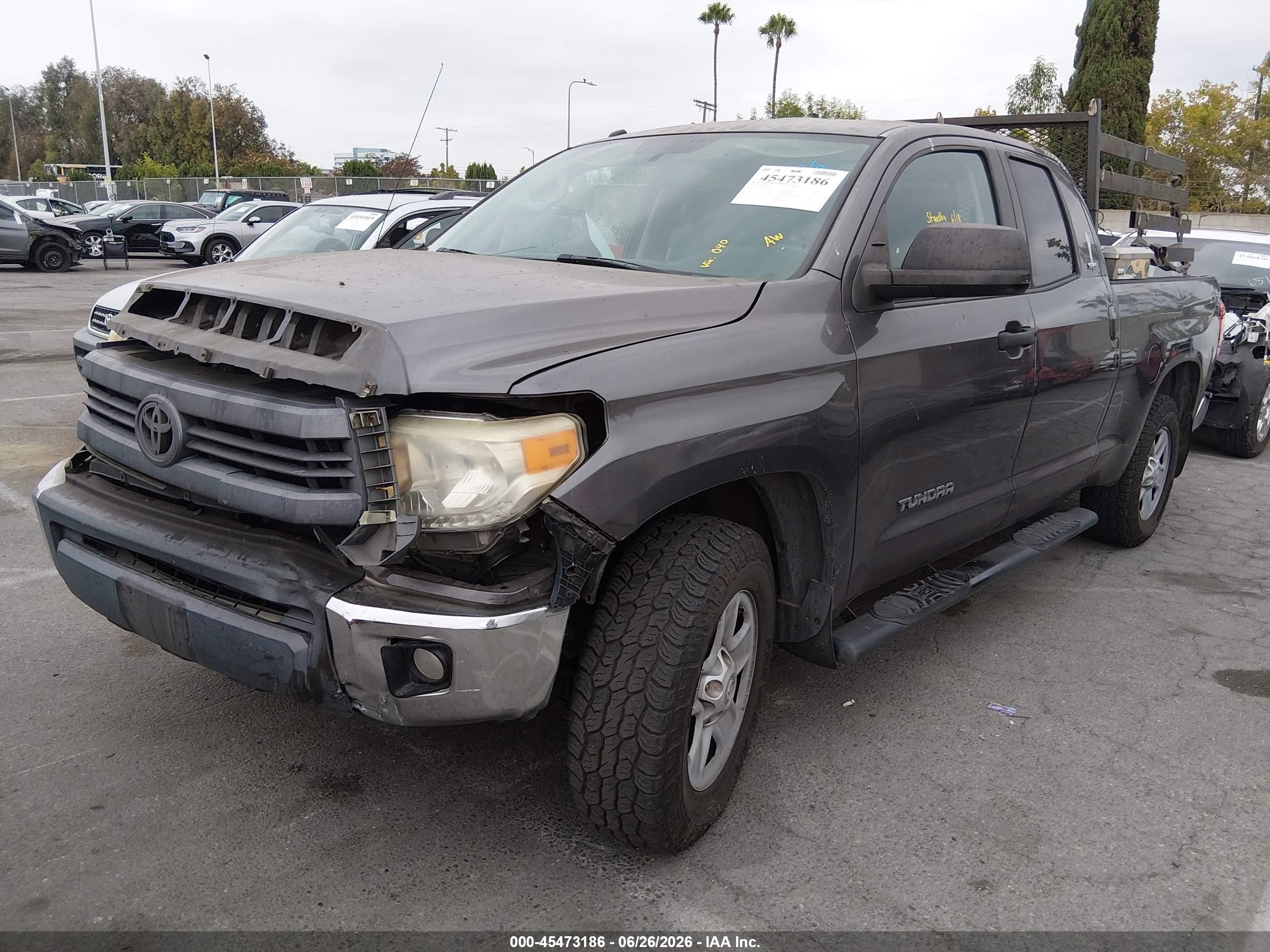 2014 Toyota Tundra Sr5 4.6l V8 Серый vin: 5TFRM5F16EX075048