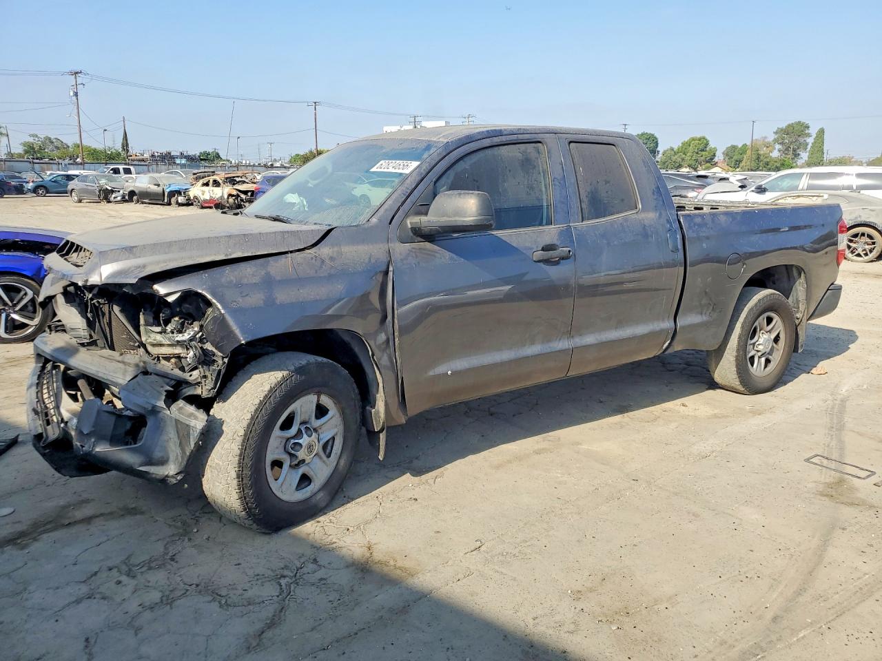 2015 Toyota Tundra Sr Gray vin: 5TFRM5F16FX082809