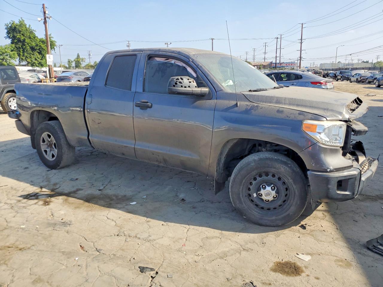2015 Toyota Tundra Sr Gray vin: 5TFRM5F16FX082809