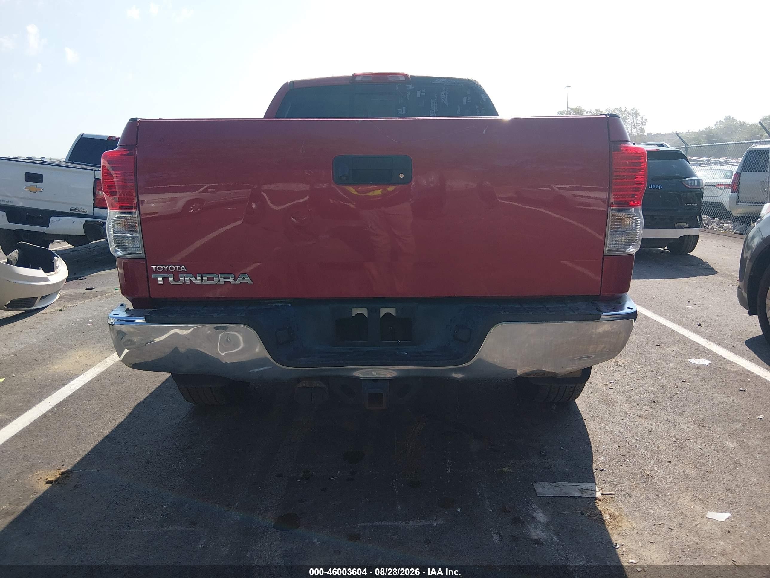 2012 Toyota Tundra Grade 4.6l V8 Red vin: 5TFRM5F17CX038359