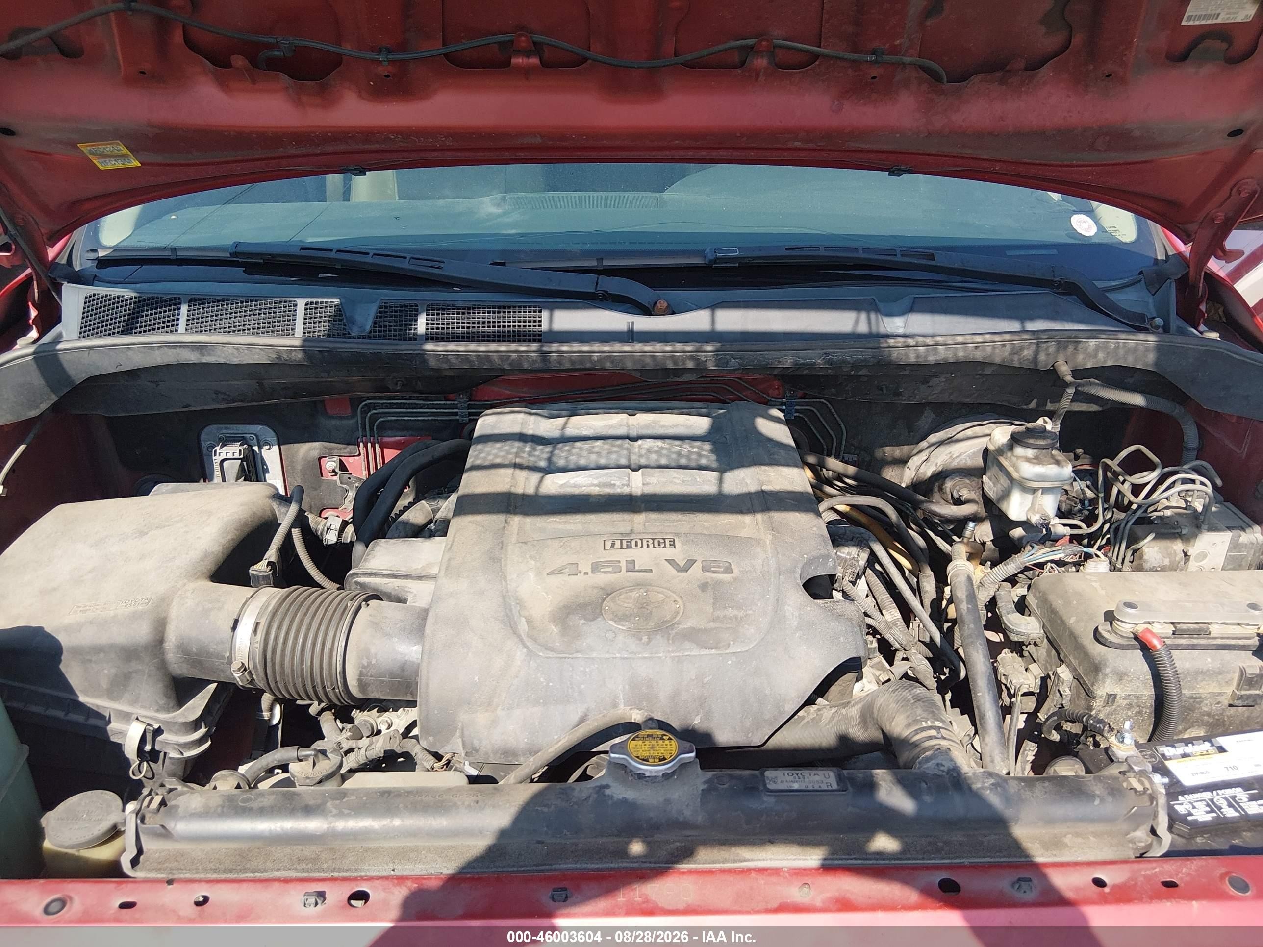 2012 Toyota Tundra Grade 4.6l V8 Red vin: 5TFRM5F17CX038359