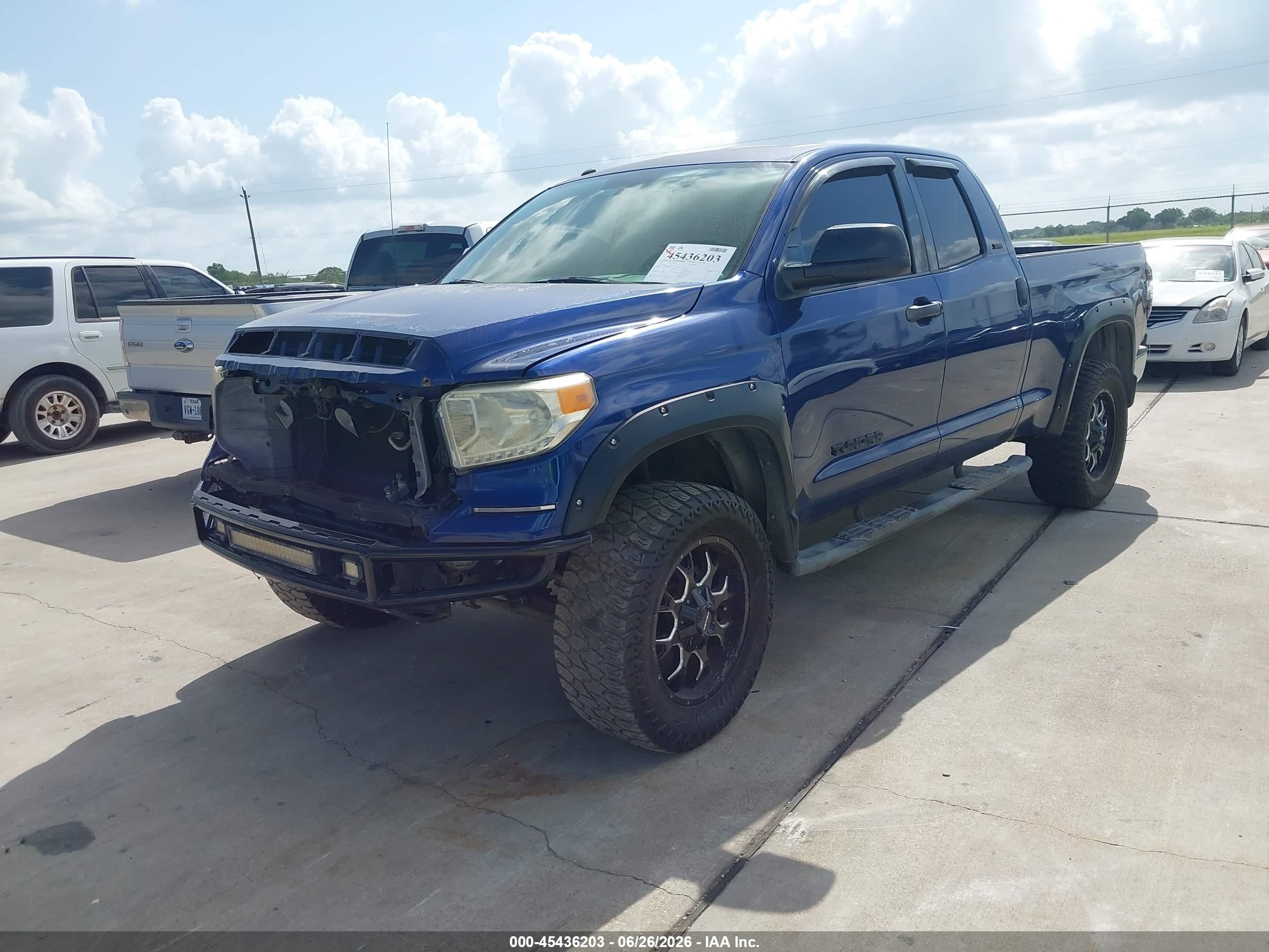 2014 Toyota Tundra Sr5 4.6l V8 Blue vin: 5TFRM5F17EX080887