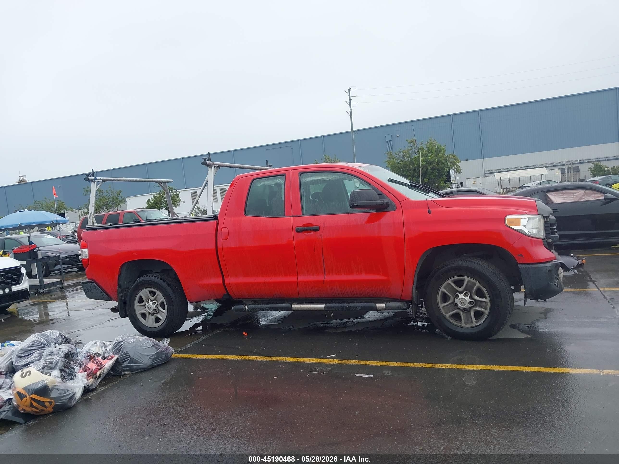 2014 Toyota Tundra Sr 4.6l V8 Red vin: 5TFRM5F18EX080512