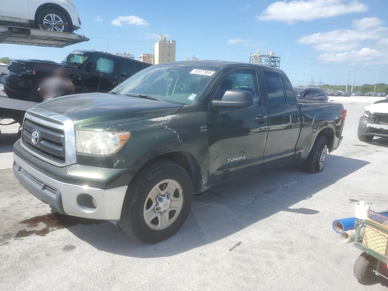 2010 Toyota Tundra Double Cab Sr5 Green vin: 5TFRM5F19AX004498