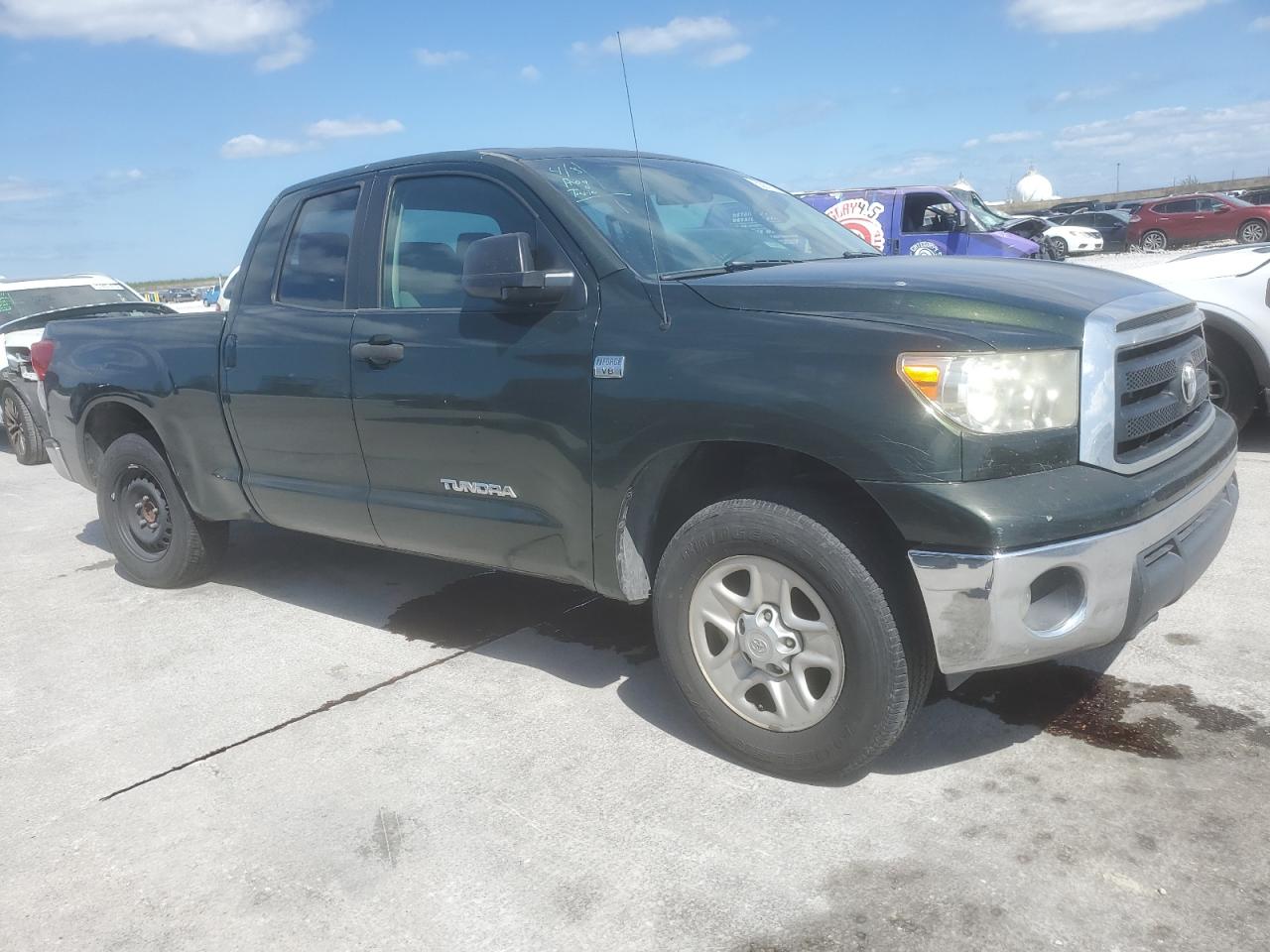2010 Toyota Tundra Double Cab Sr5 Green vin: 5TFRM5F19AX004498