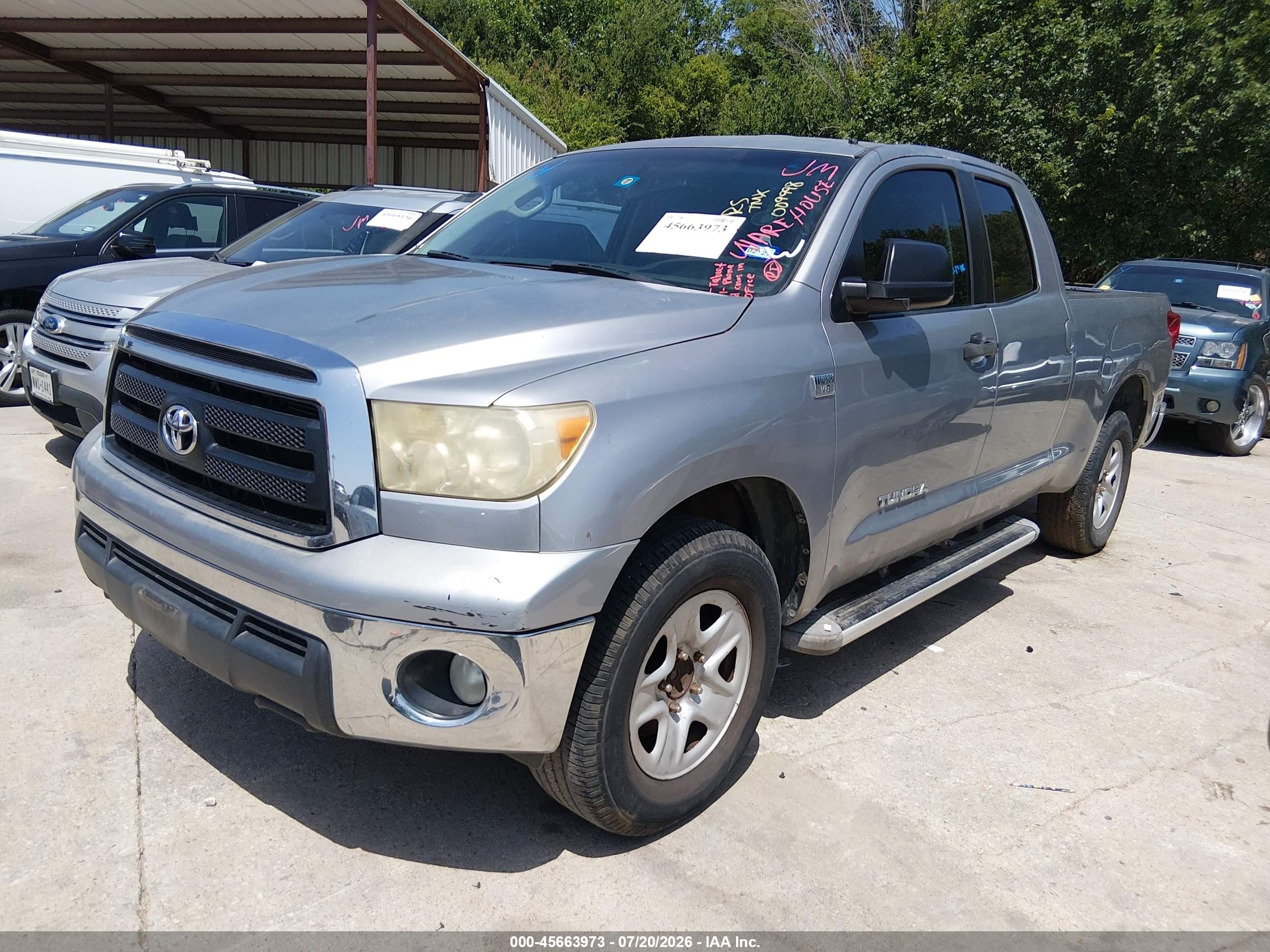 2010 Toyota Tundra Grade 4.6l V8 Light Blue vin: 5TFRM5F1XAX009998