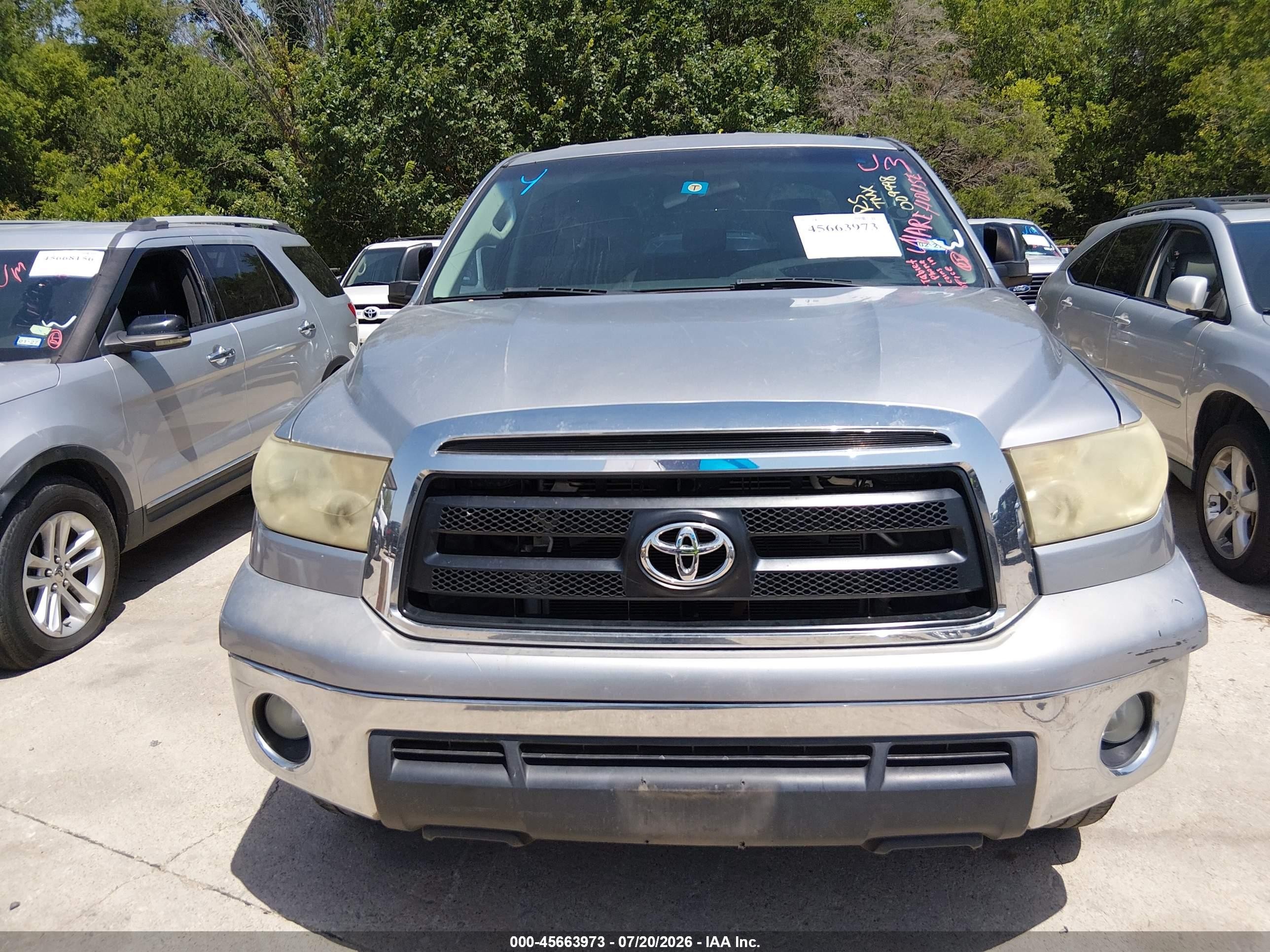 2010 Toyota Tundra Grade 4.6l V8 Light Blue vin: 5TFRM5F1XAX009998