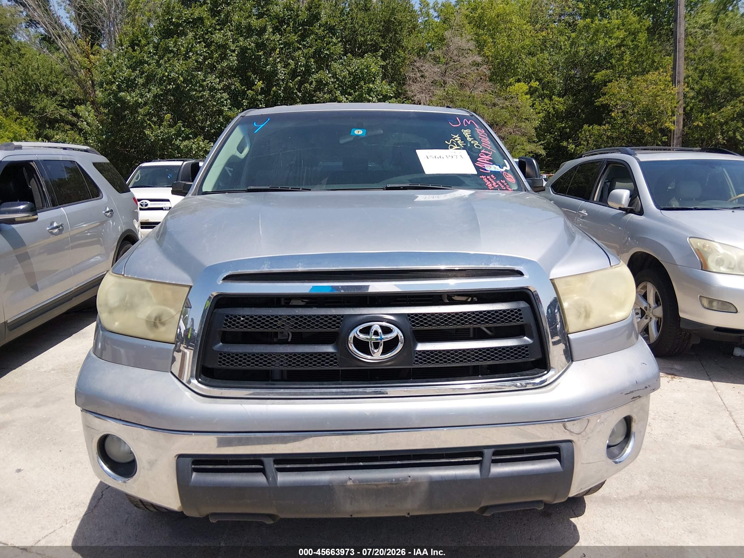 2010 Toyota Tundra Grade 4.6l V8 Light Blue vin: 5TFRM5F1XAX009998