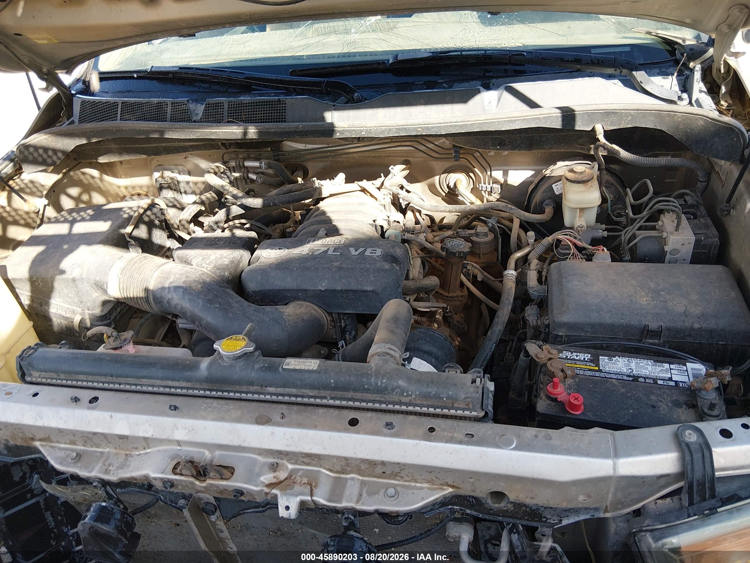 2008 Toyota Tundra Base 4.7l V8 Champagne vin: 5TFRT54108X019245