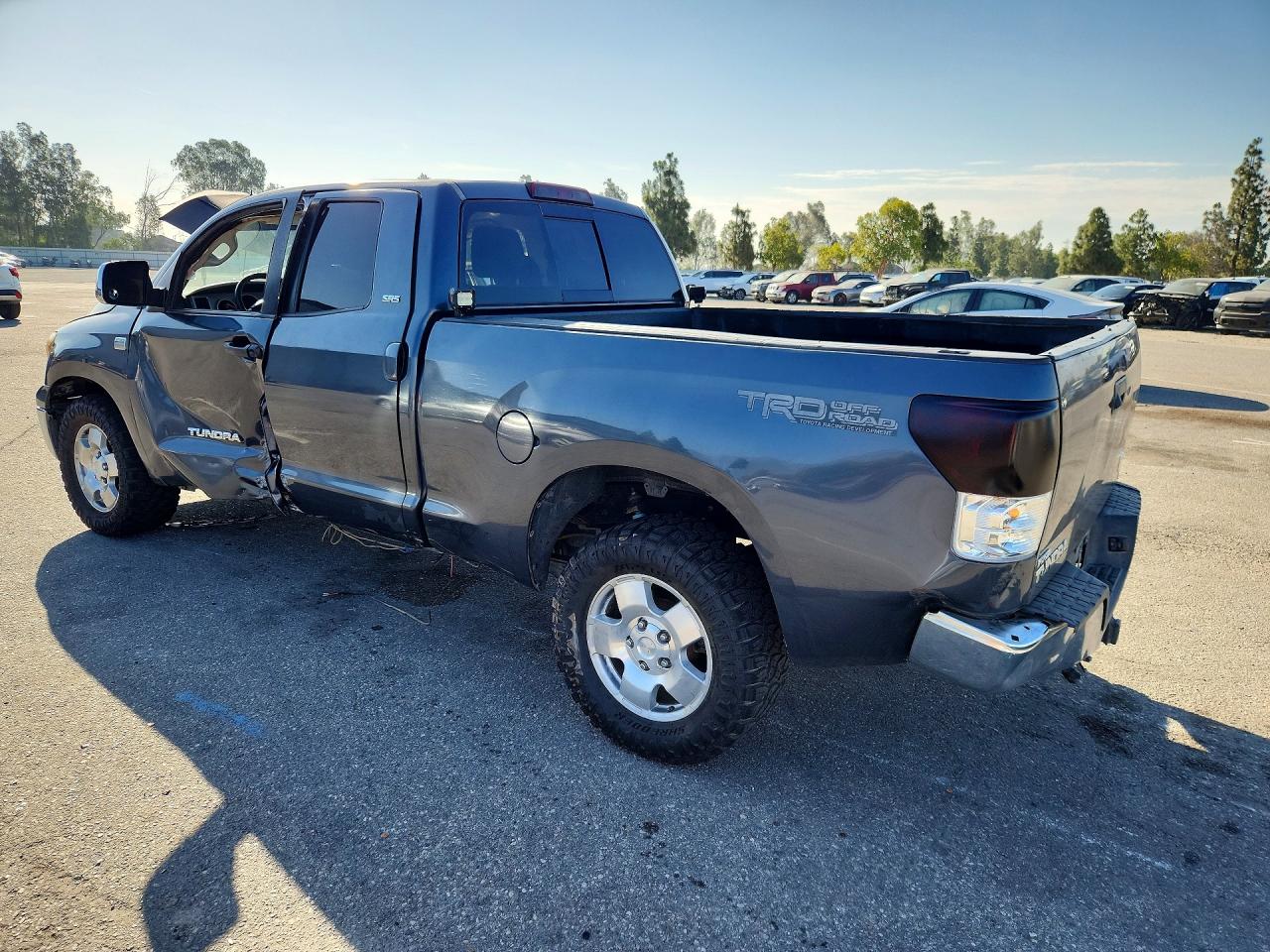 2007 Toyota Tundra Double Cab Sr5 Gray vin: 5TFRT54127X005975