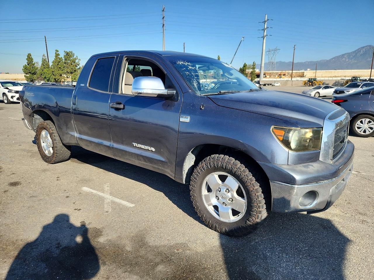 2007 Toyota Tundra Double Cab Sr5 Gray vin: 5TFRT54127X005975