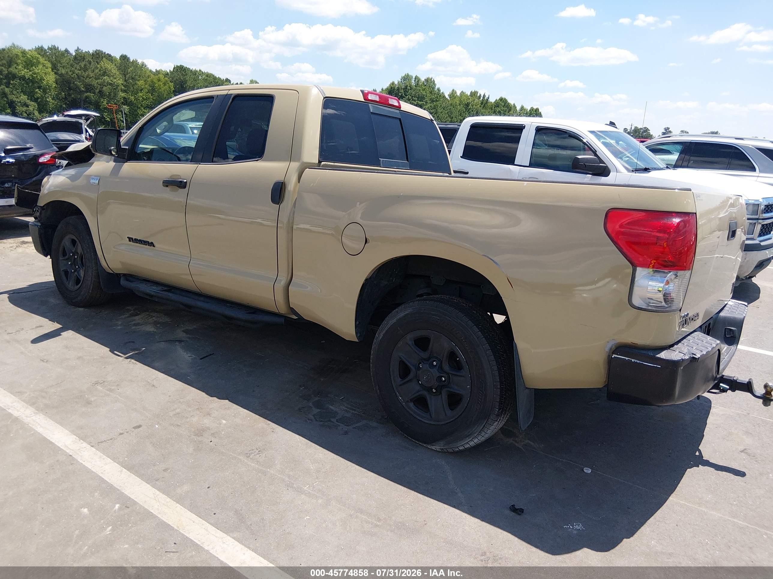 2008 Toyota Tundra Base 4.7l V8 Tan vin: 5TFRT54138X016906