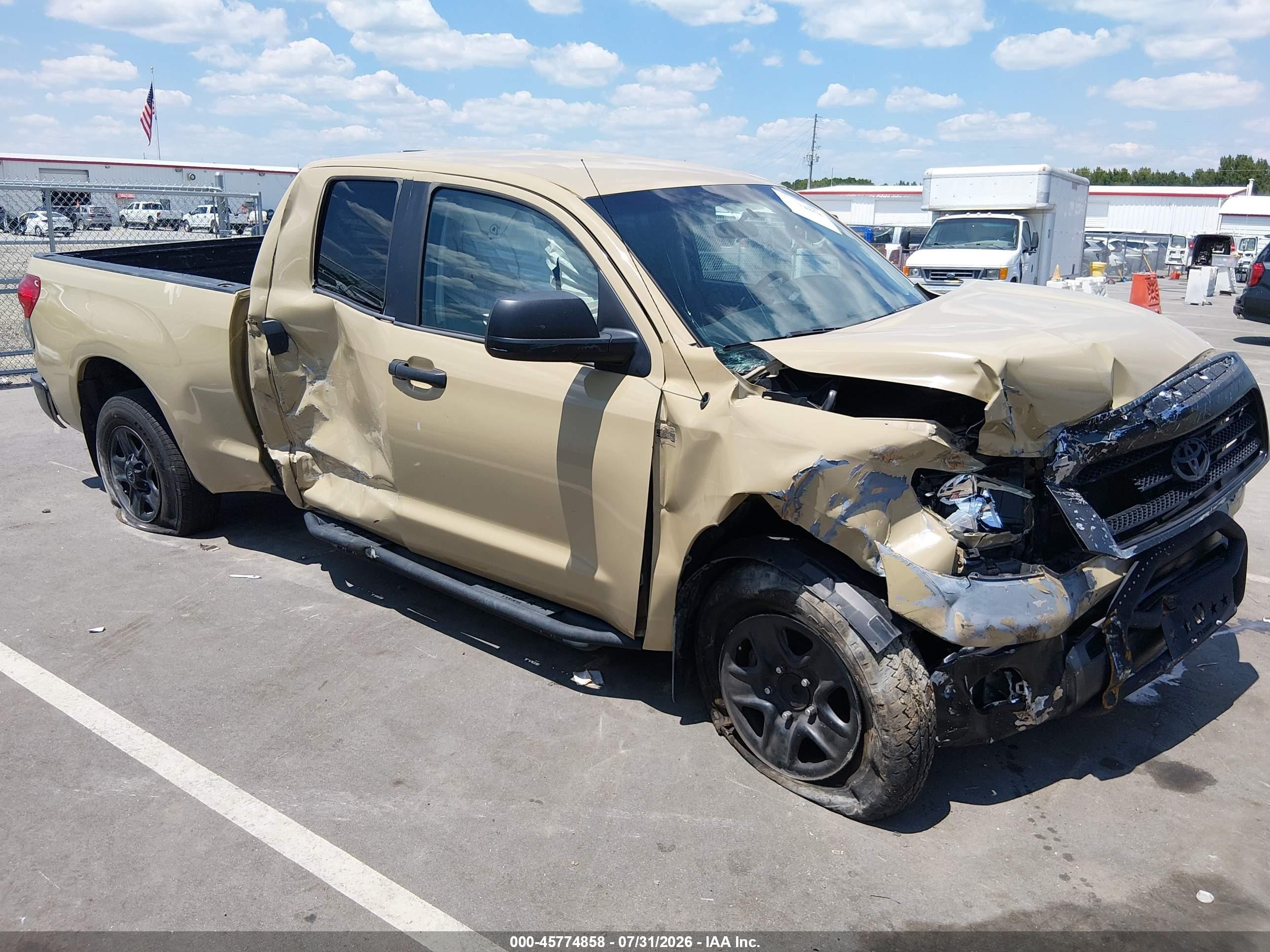 2008 Toyota Tundra Base 4.7l V8 Tan vin: 5TFRT54138X016906