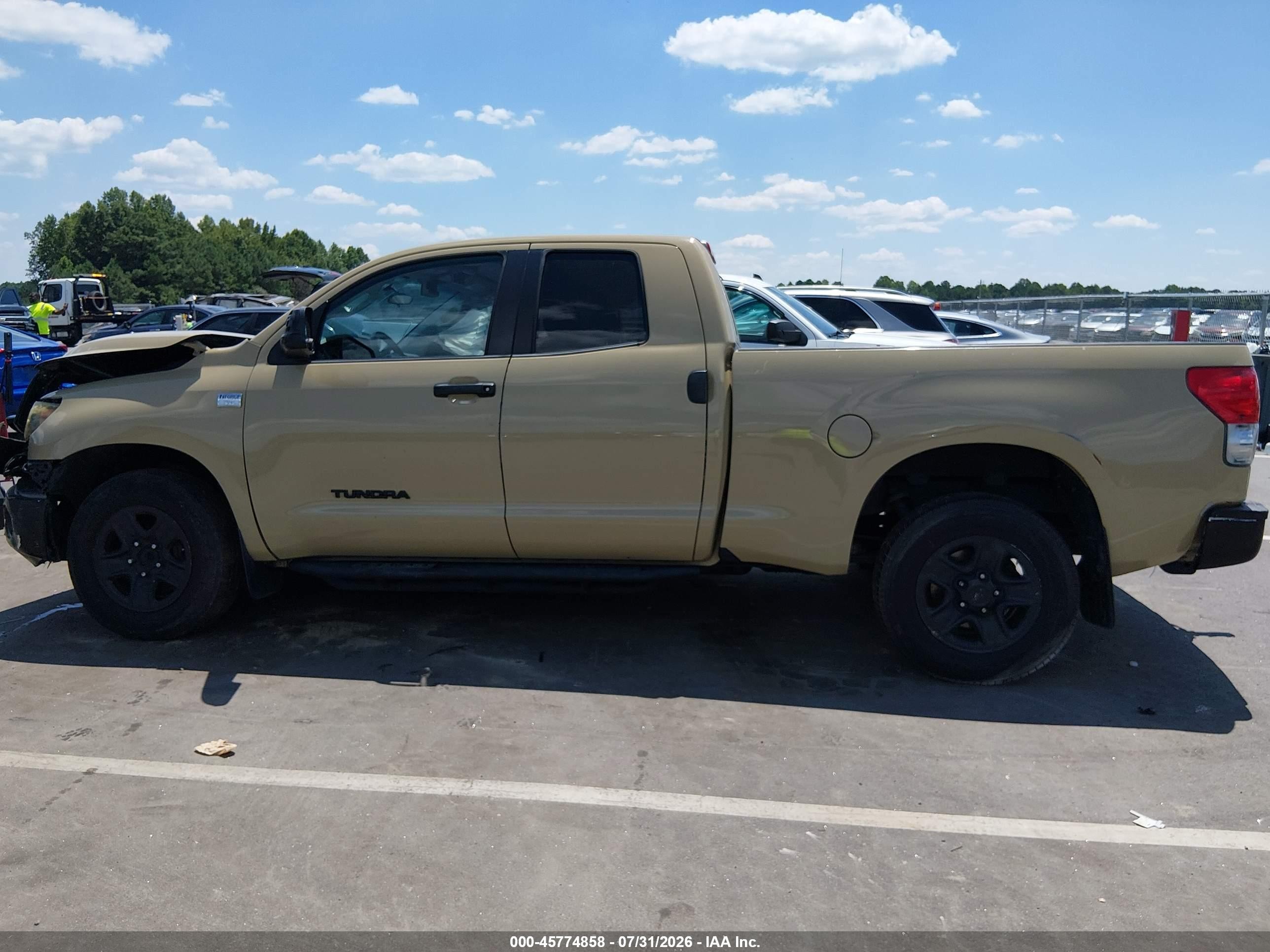 2008 Toyota Tundra Base 4.7l V8 Tan vin: 5TFRT54138X016906