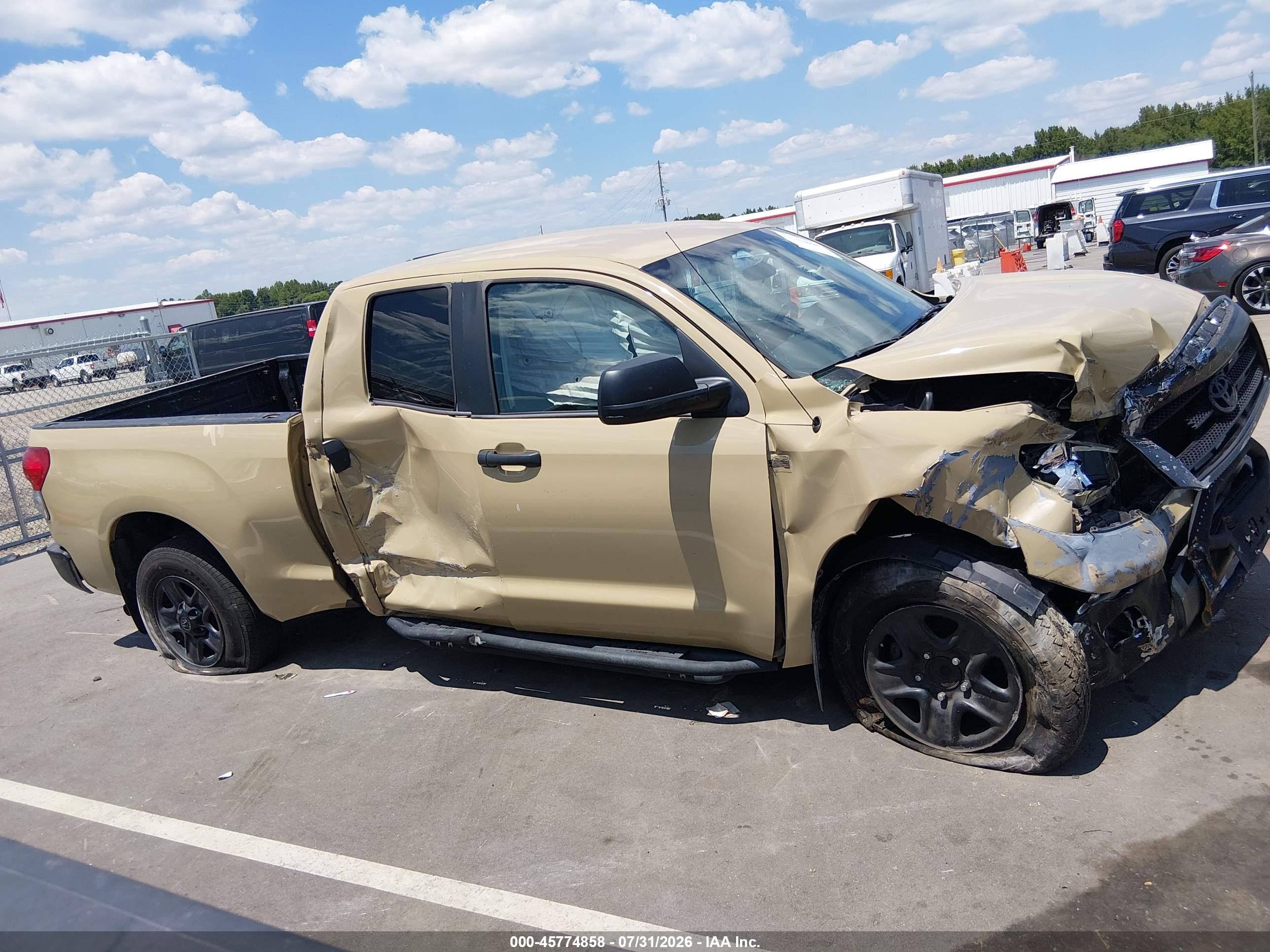 2008 Toyota Tundra Base 4.7l V8 Tan vin: 5TFRT54138X016906