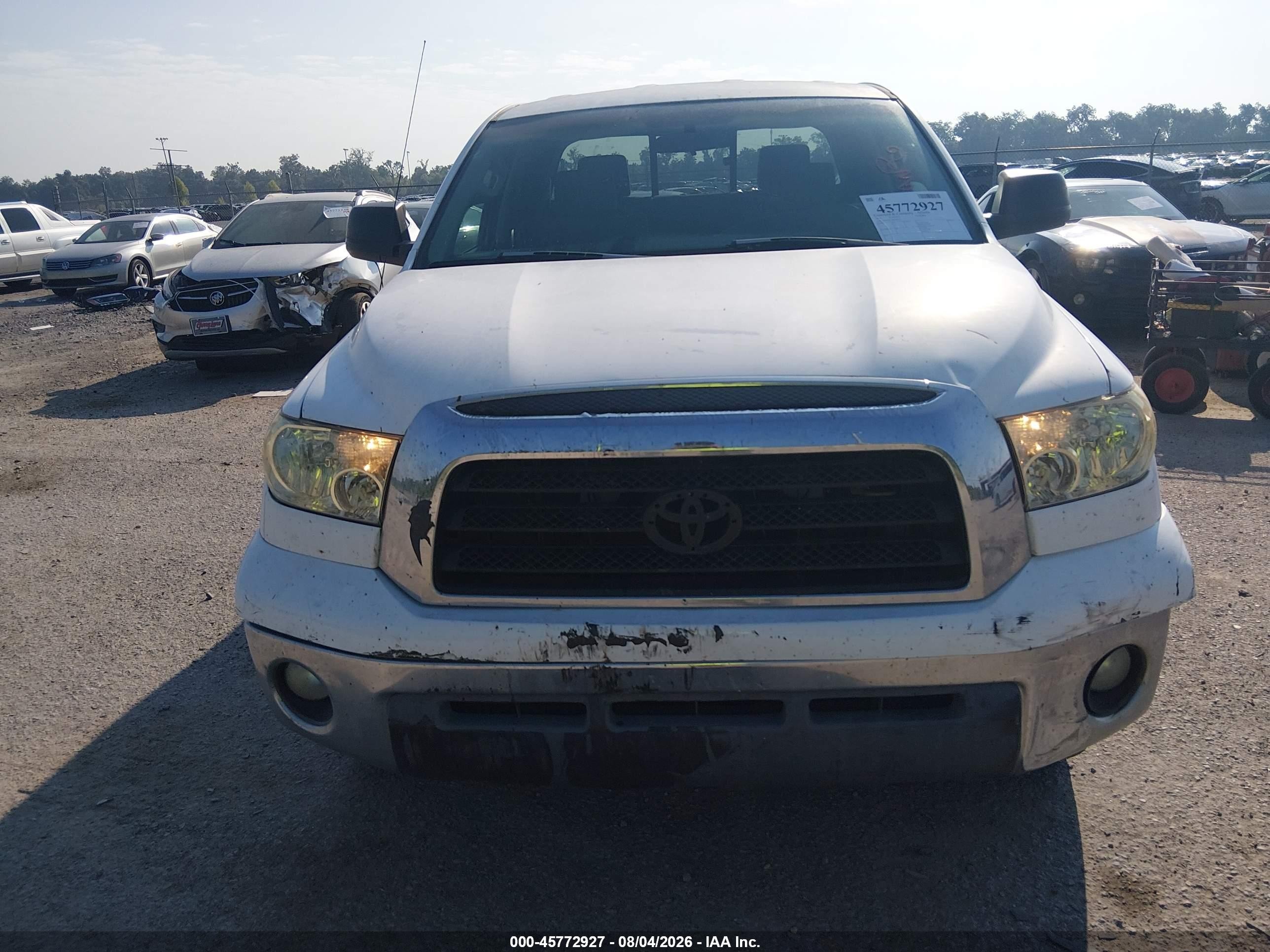 2008 Toyota Tundra Sr5 4.7l V8 Белый vin: 5TFRT54138X020017