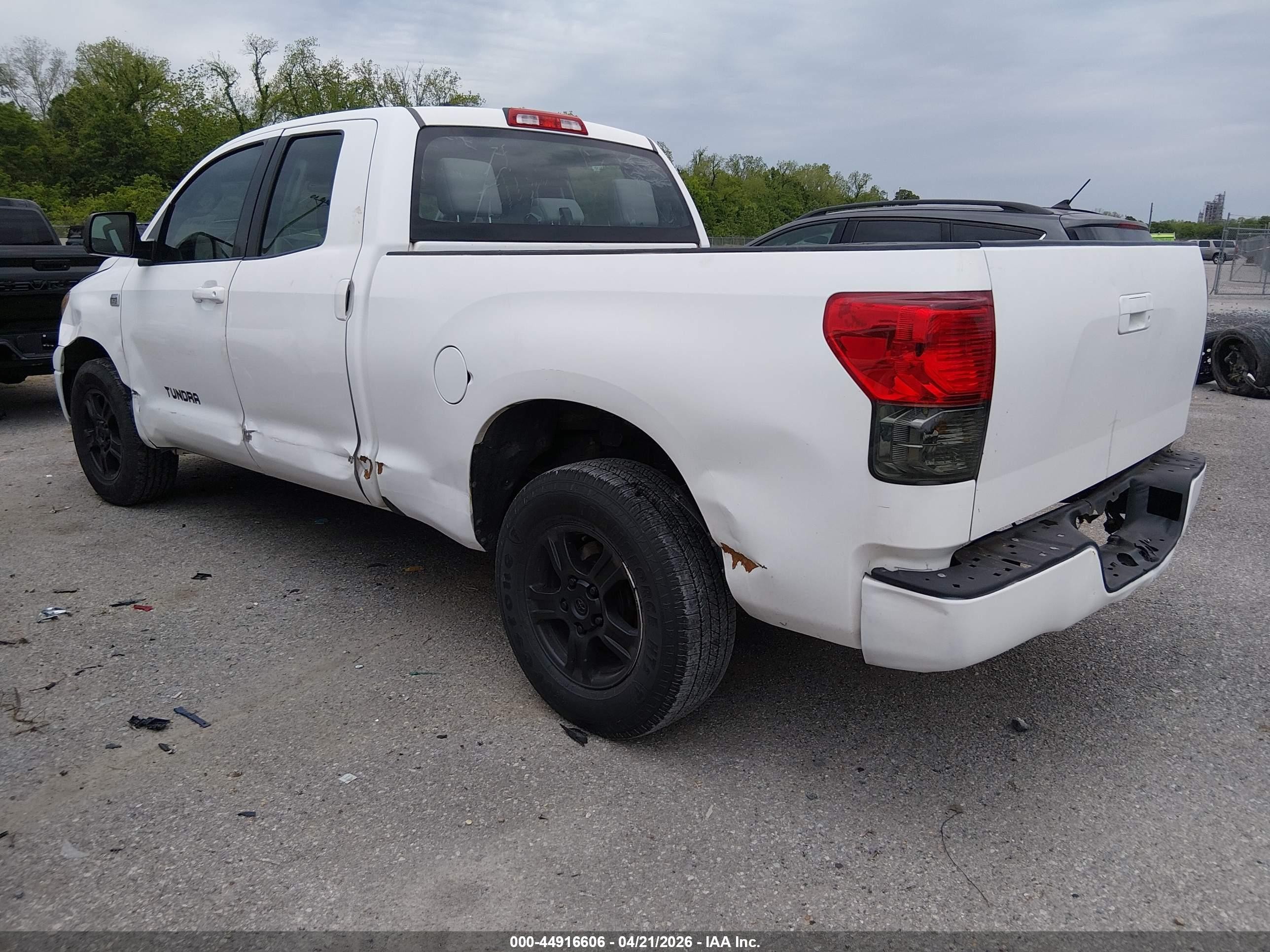2009 Toyota Tundra Grade 4.7l V8 White vin: 5TFRT54149X028029