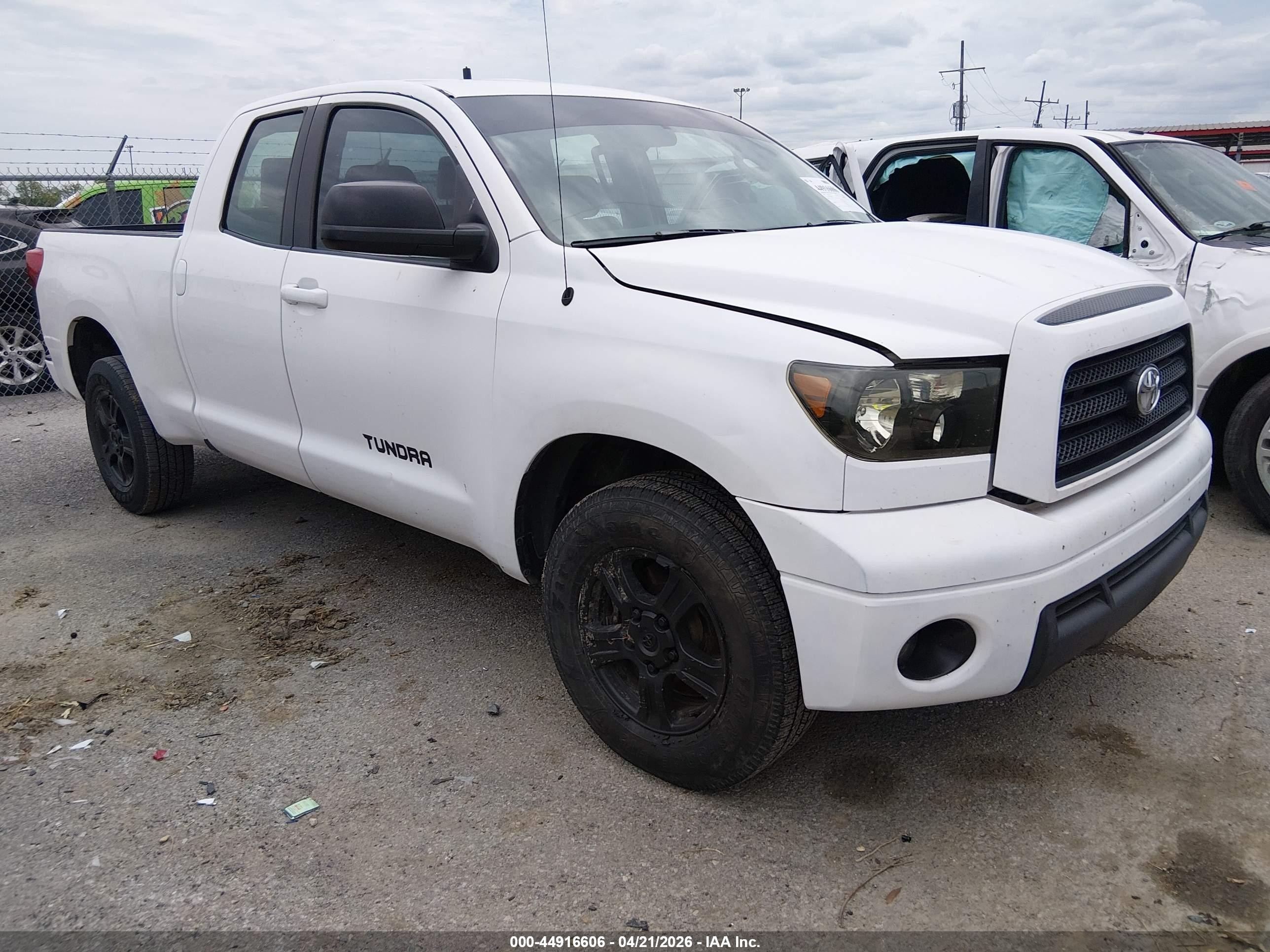 2009 Toyota Tundra Grade 4.7l V8 White vin: 5TFRT54149X028029