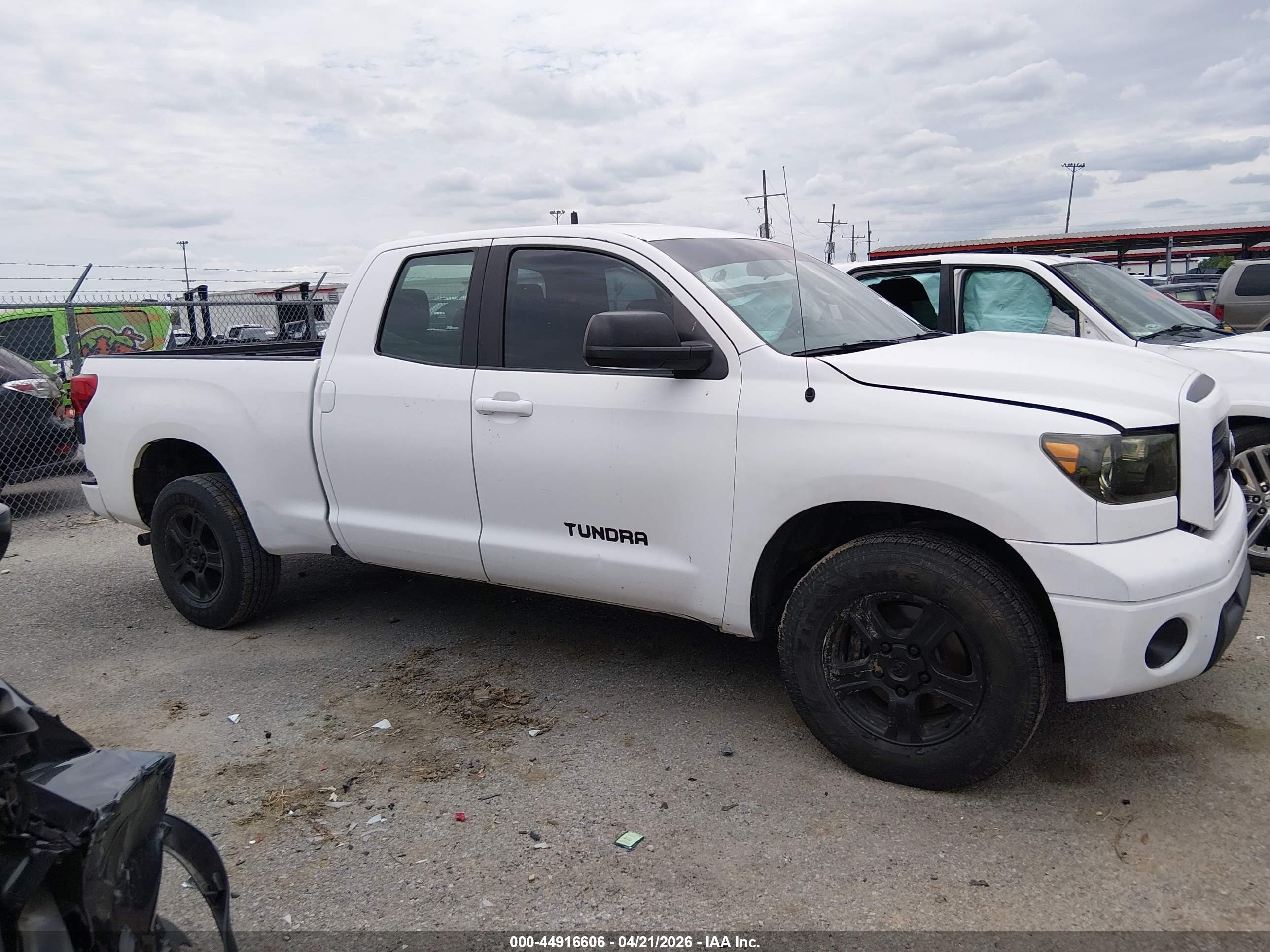 2009 Toyota Tundra Grade 4.7l V8 White vin: 5TFRT54149X028029