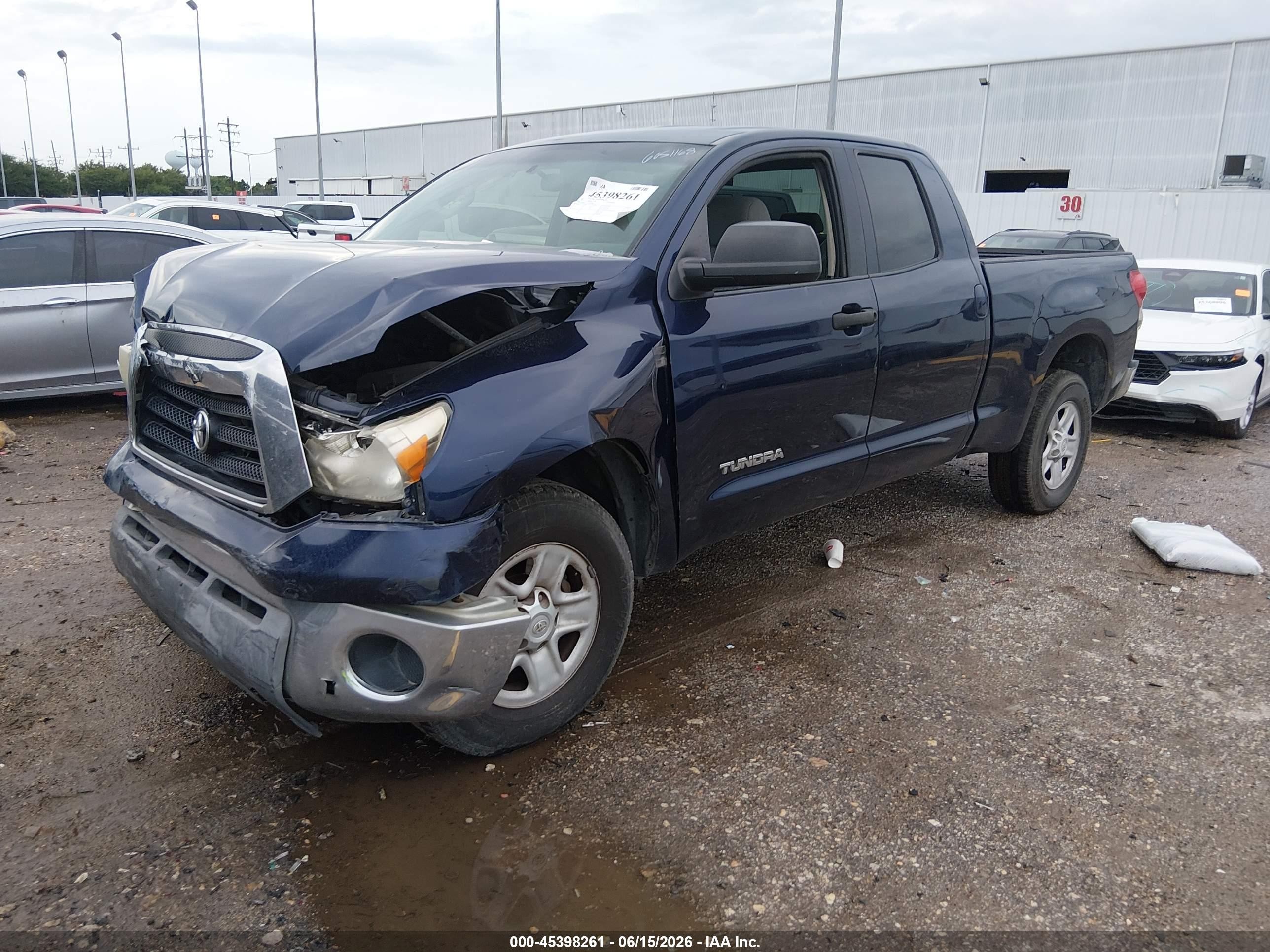 2008 Toyota Tundra Base 4.7l V8 Blue vin: 5TFRT54158X016843
